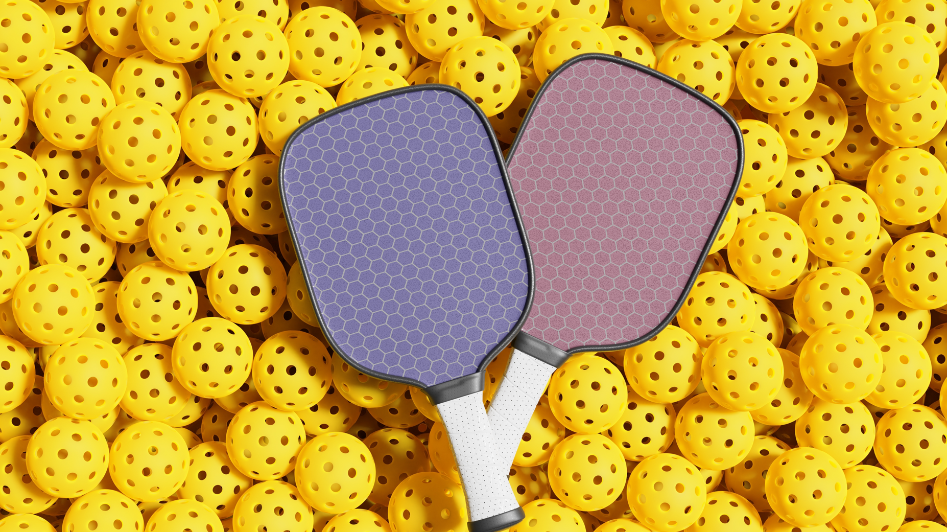 Two pickleball paddles