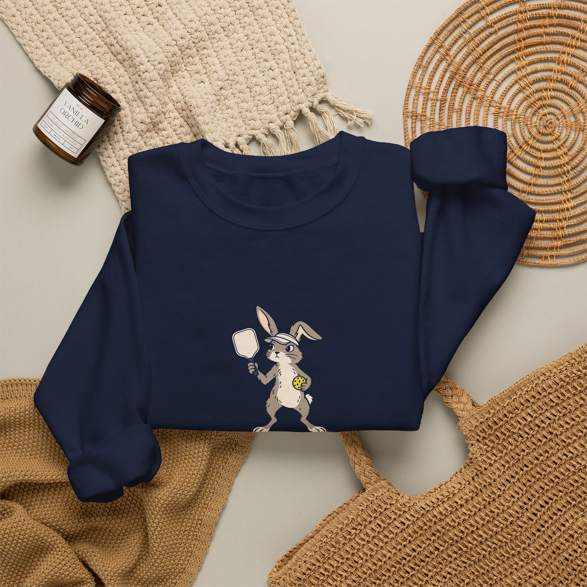 Rabbit pickleball crewneck sweatshirt, Can We Play Another?