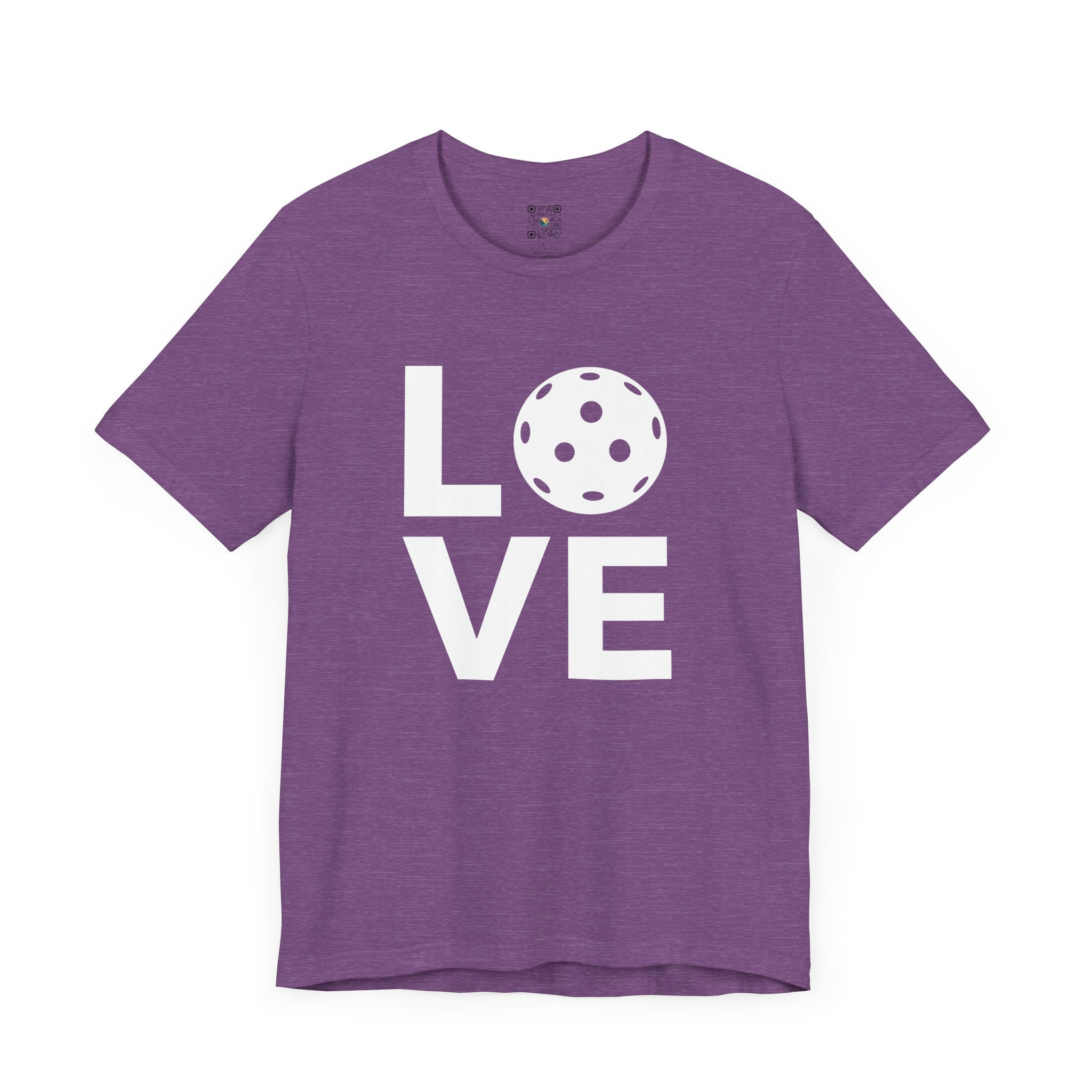 Pickleball T-Shirt - LOVE Pickleball with White Ball Design