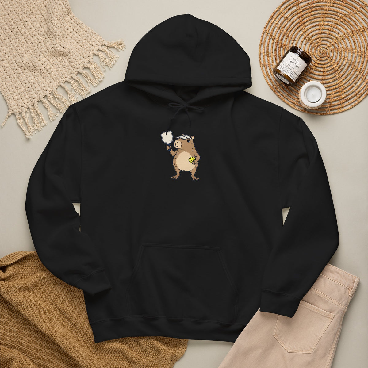 Capybara pickleball hoodie, No Rush, We Play to Eleven