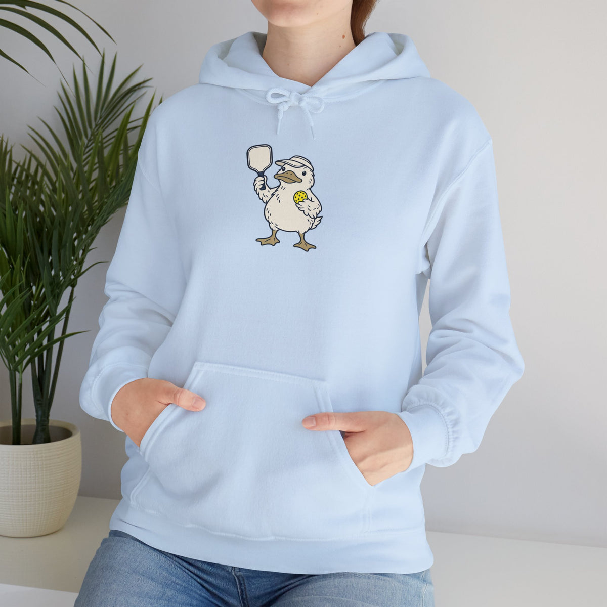 Duck pickleball hoodie, Calm on Top, Paddling Hard Below