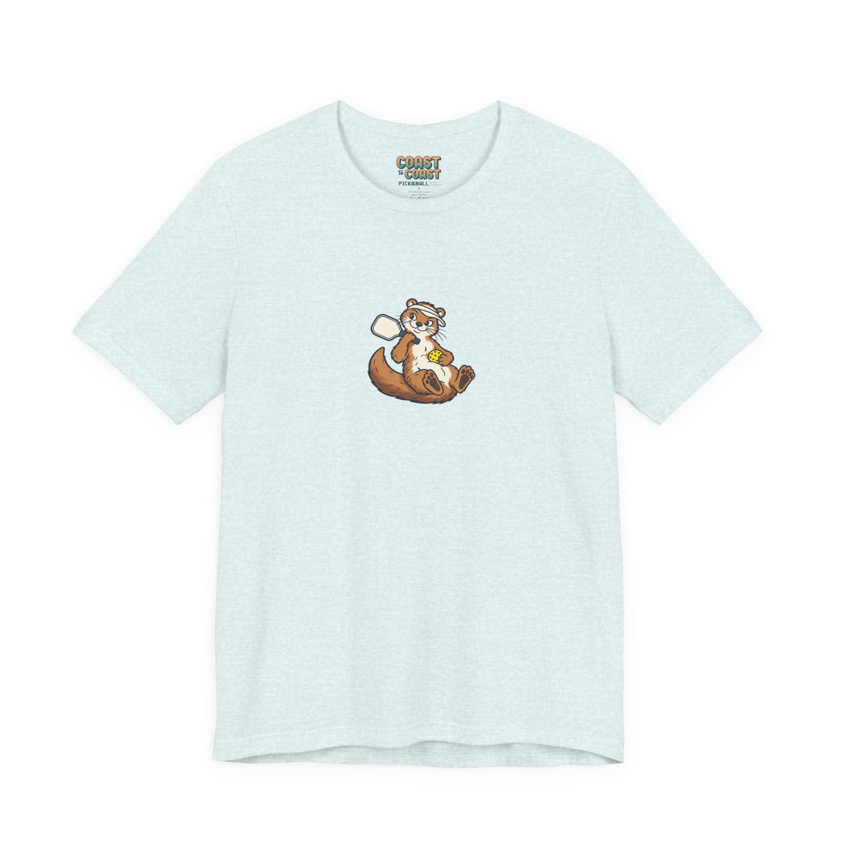 Otter pickleball t-shirt in Heather Ice Blue