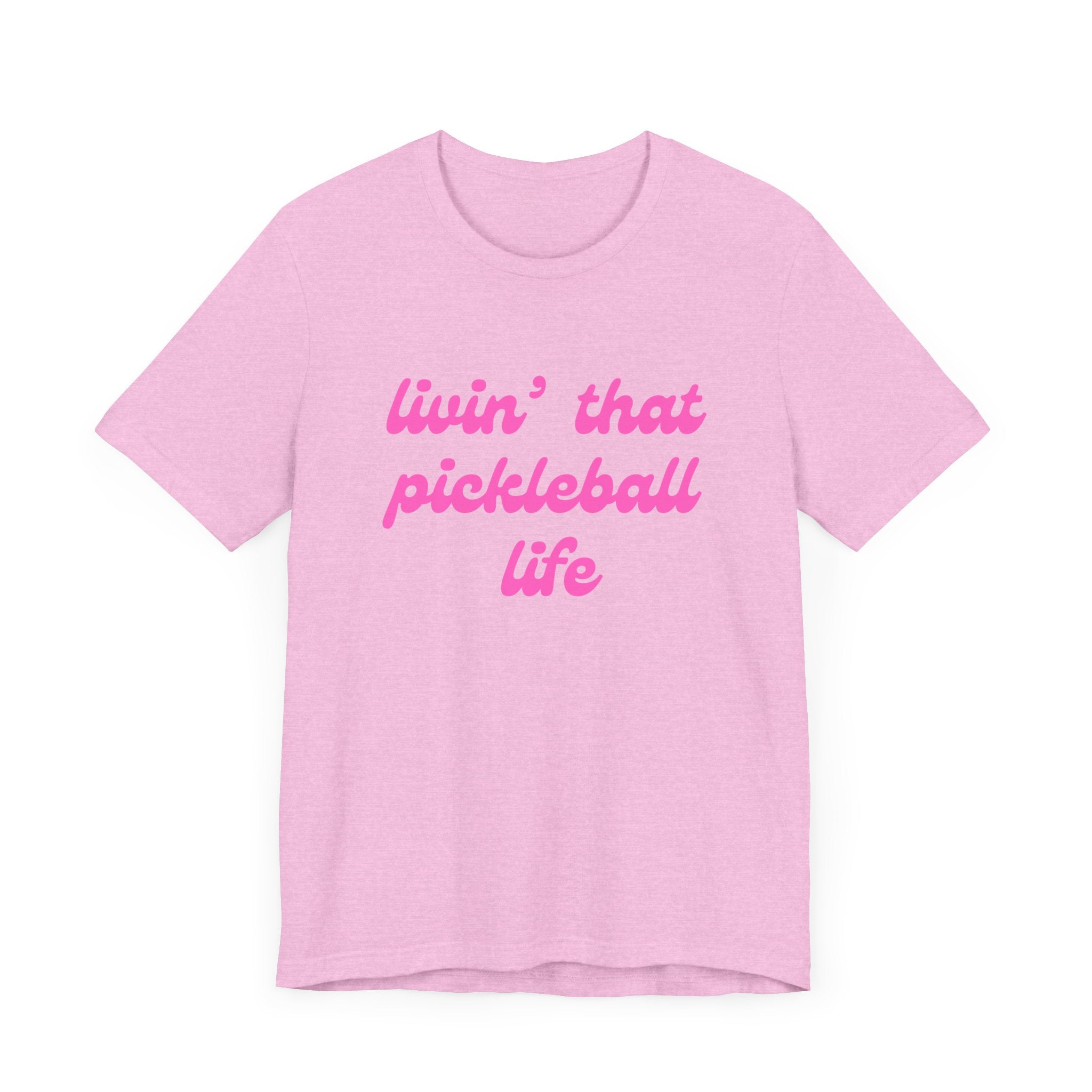 Classic Pickleball T-Shirt | livin' that pickleball life | Pink Wednesdays Collection