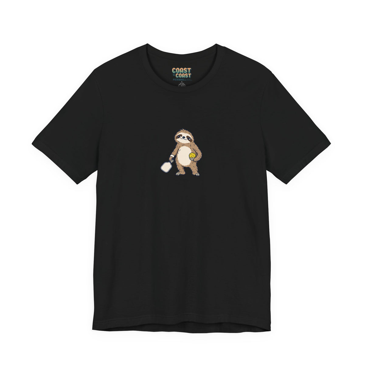 Sloth pickleball t-shirt in Black