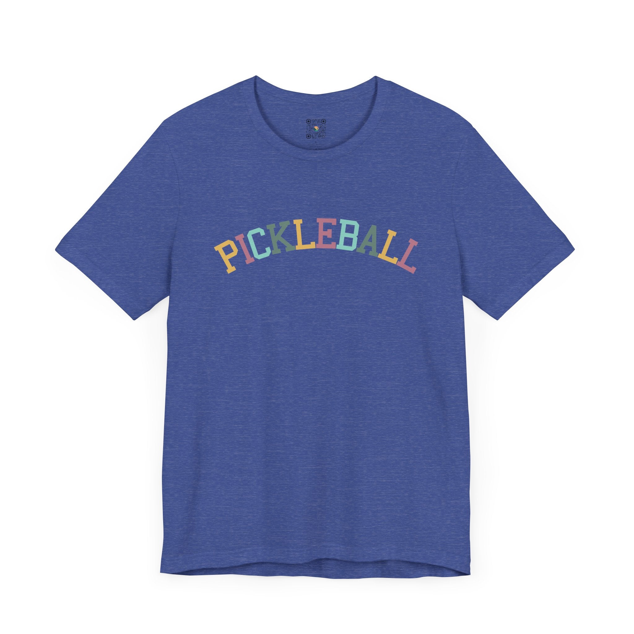 Pickleball T-Shirt - Colorful Arched Pickleball Design