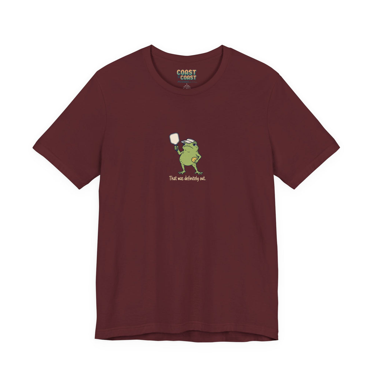 Frog pickleball t-shirt in Maroon