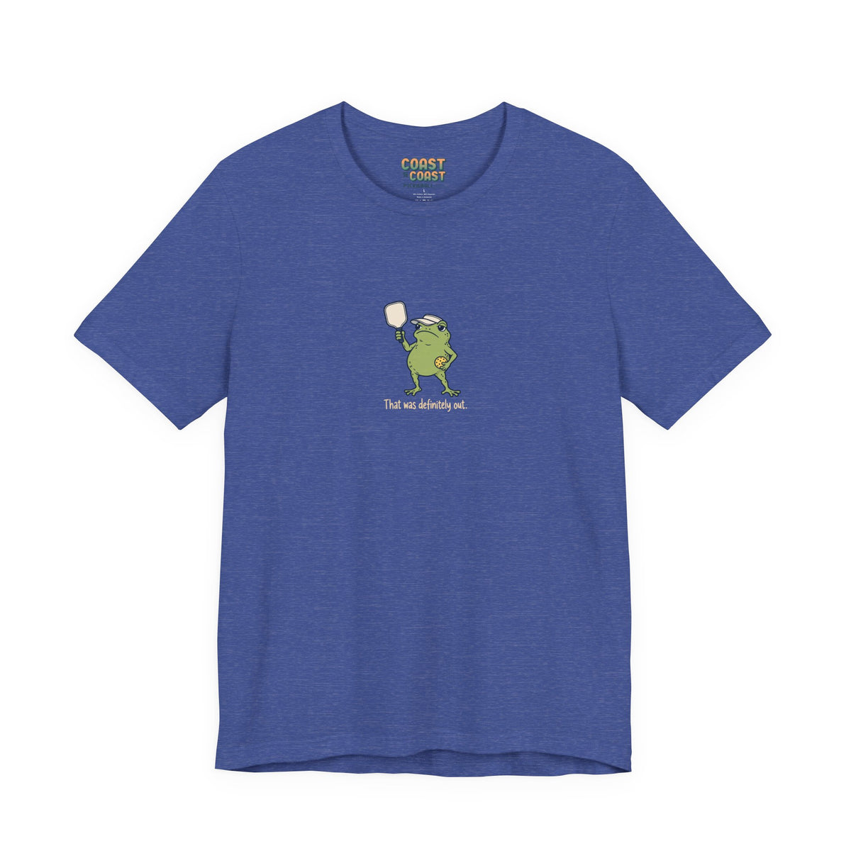 Frog pickleball t-shirt in Heather True Royal