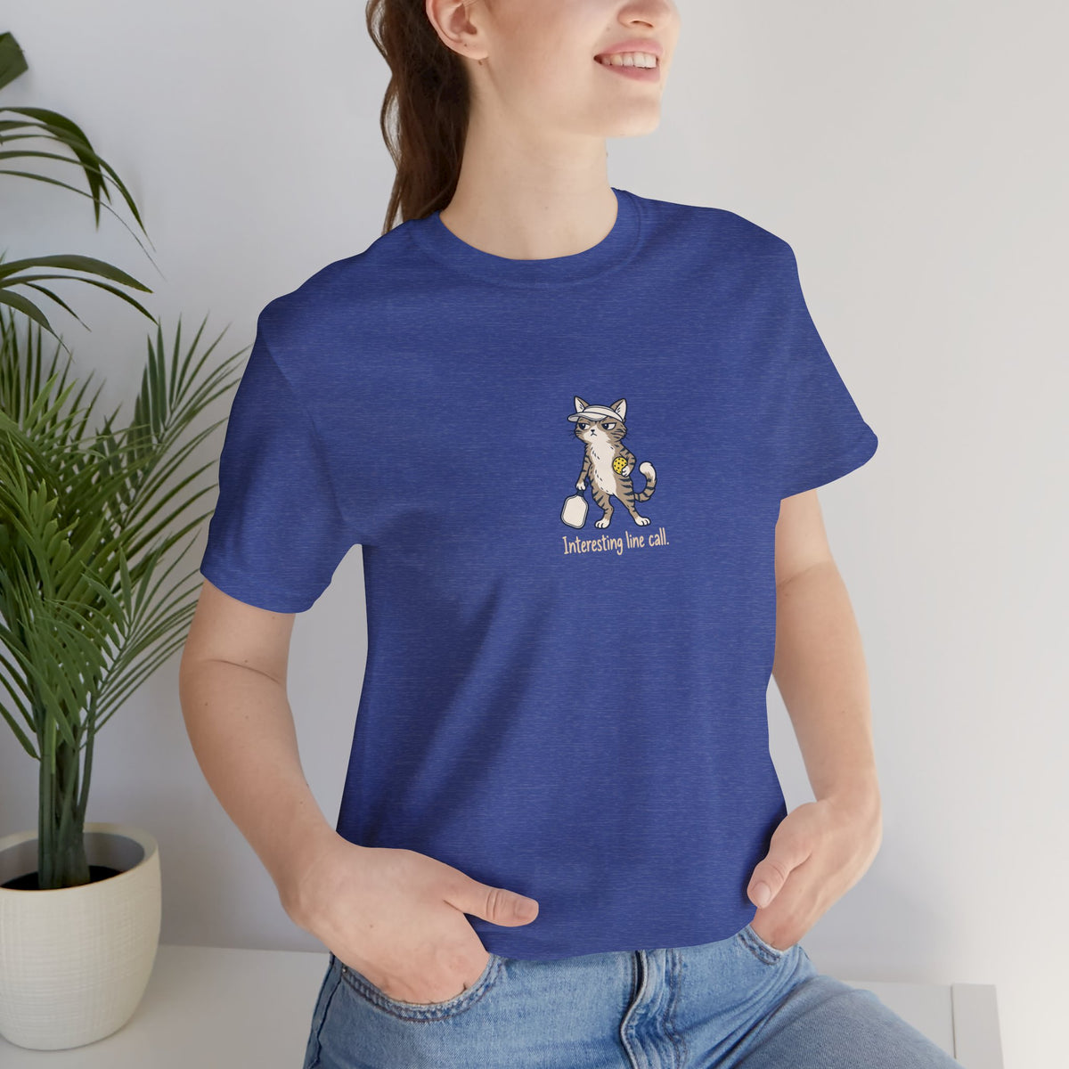Cat pickleball t-shirt, Interesting Line Call