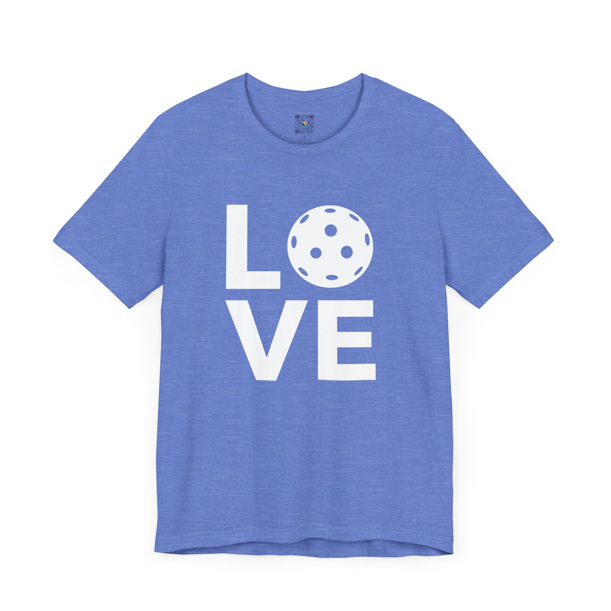 Pickleball T-Shirt - LOVE Pickleball with White Ball Design