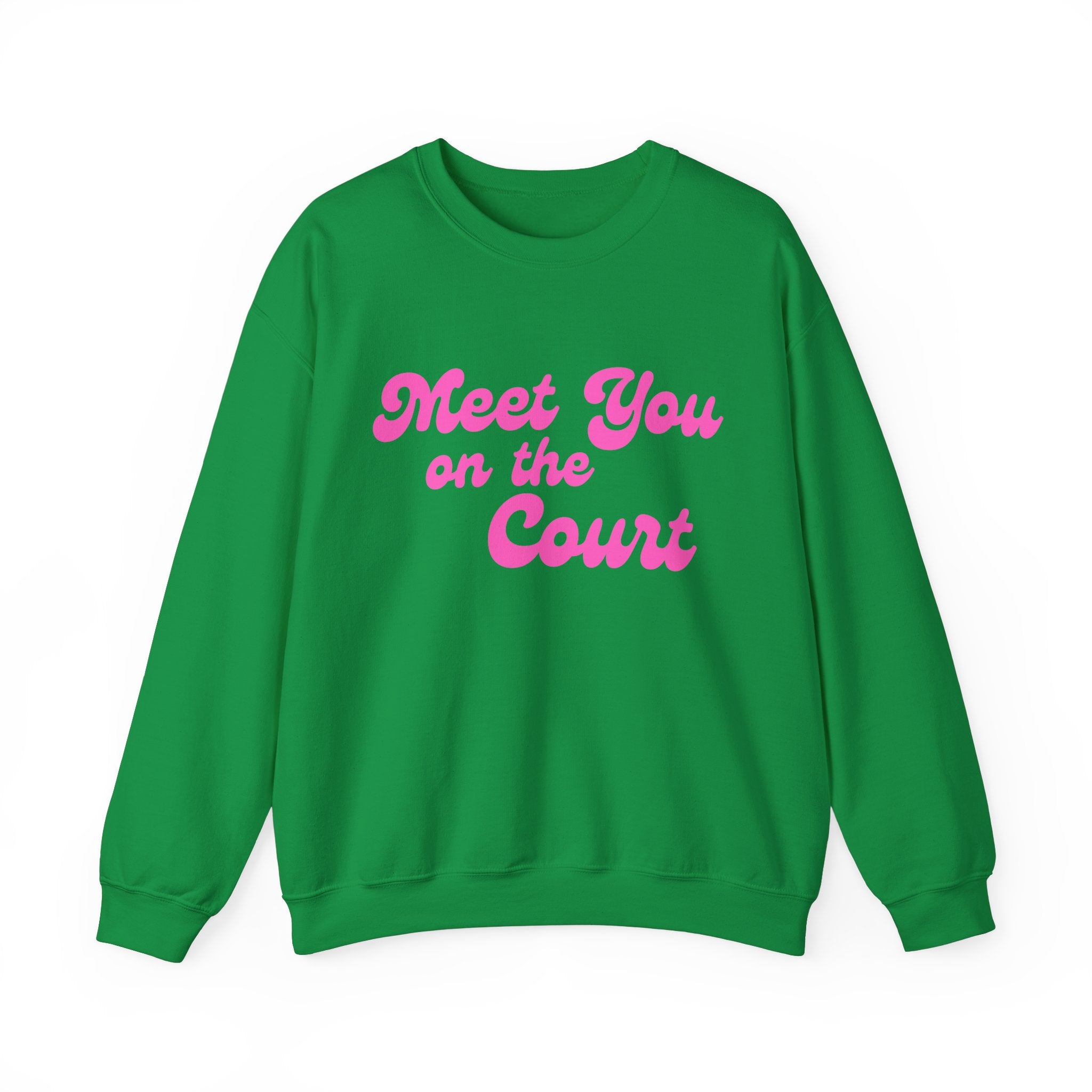Heavy Blend Crewneck Sweatshirt | Meet you on the Court | Pink Wednesdays Collection