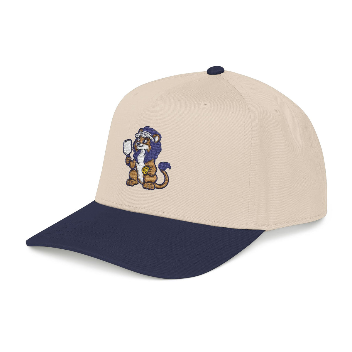 Embroidered pickleball lion baseball cap, Composure Holds Court