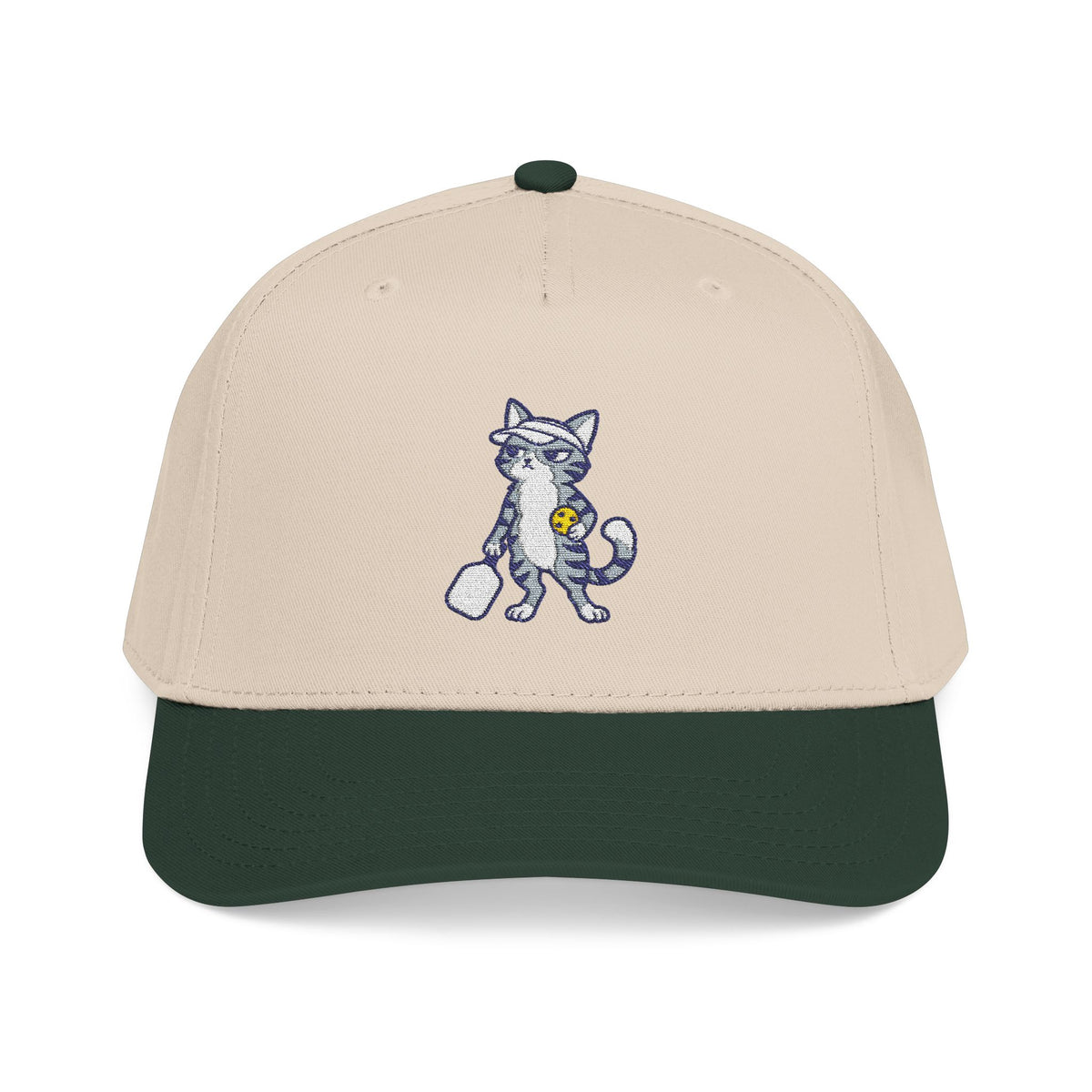 Embroidered Pickleball Cat Baseball Cap — A Look Says Everything