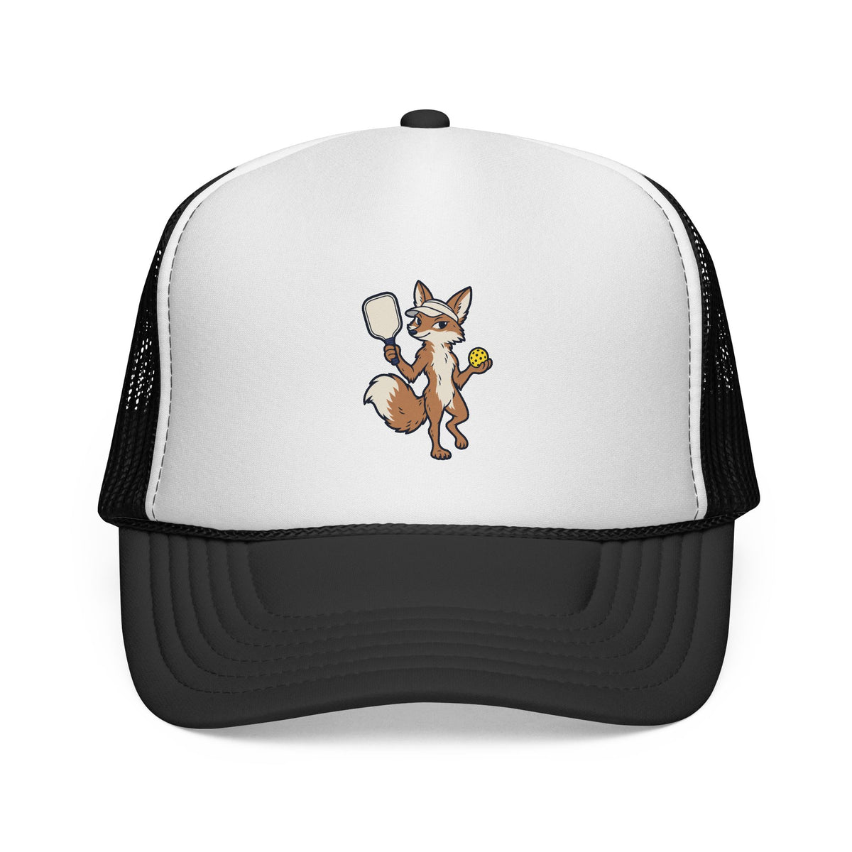 Pickleball fox trucker hat in Black