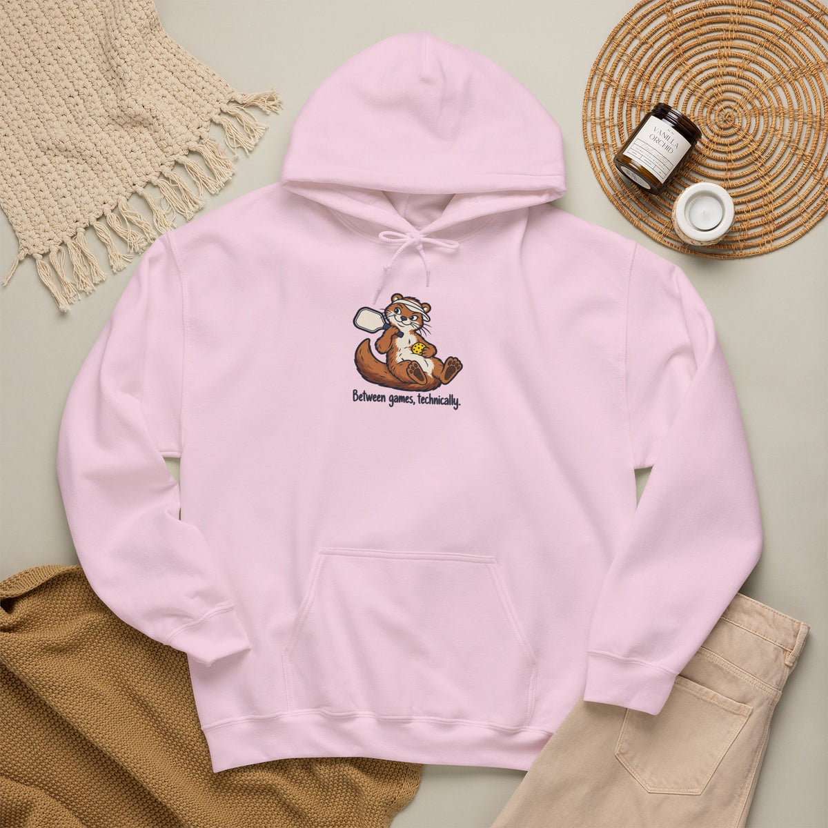 Otter pickleball hoodie, Between Games, Technically