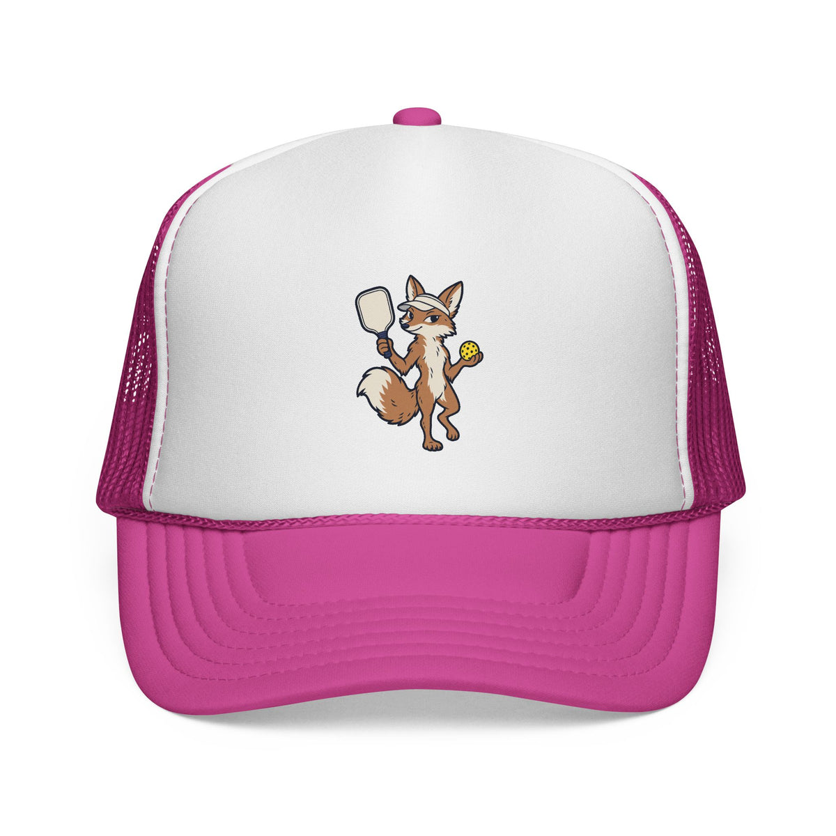 Pickleball fox trucker hat in Pink