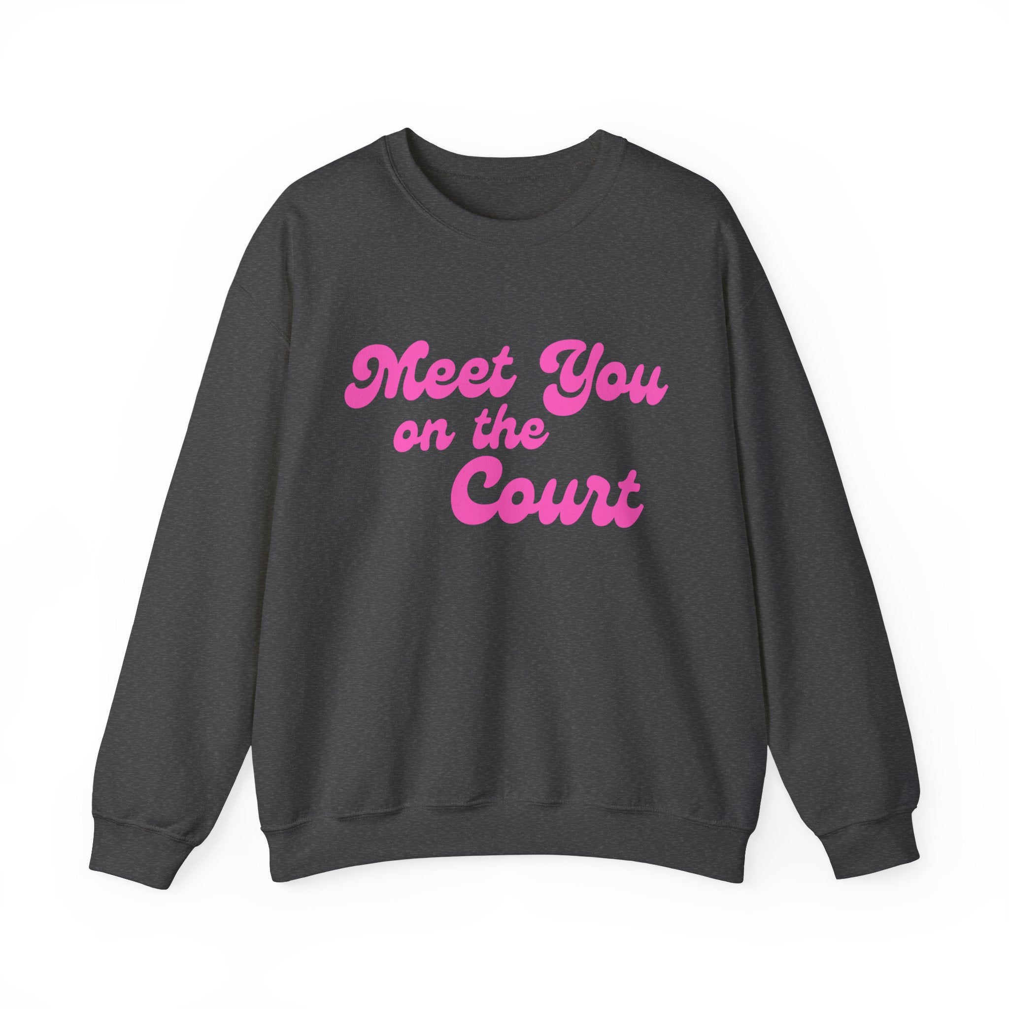 Heavy Blend Crewneck Sweatshirt | Meet you on the Court | Pink Wednesdays Collection