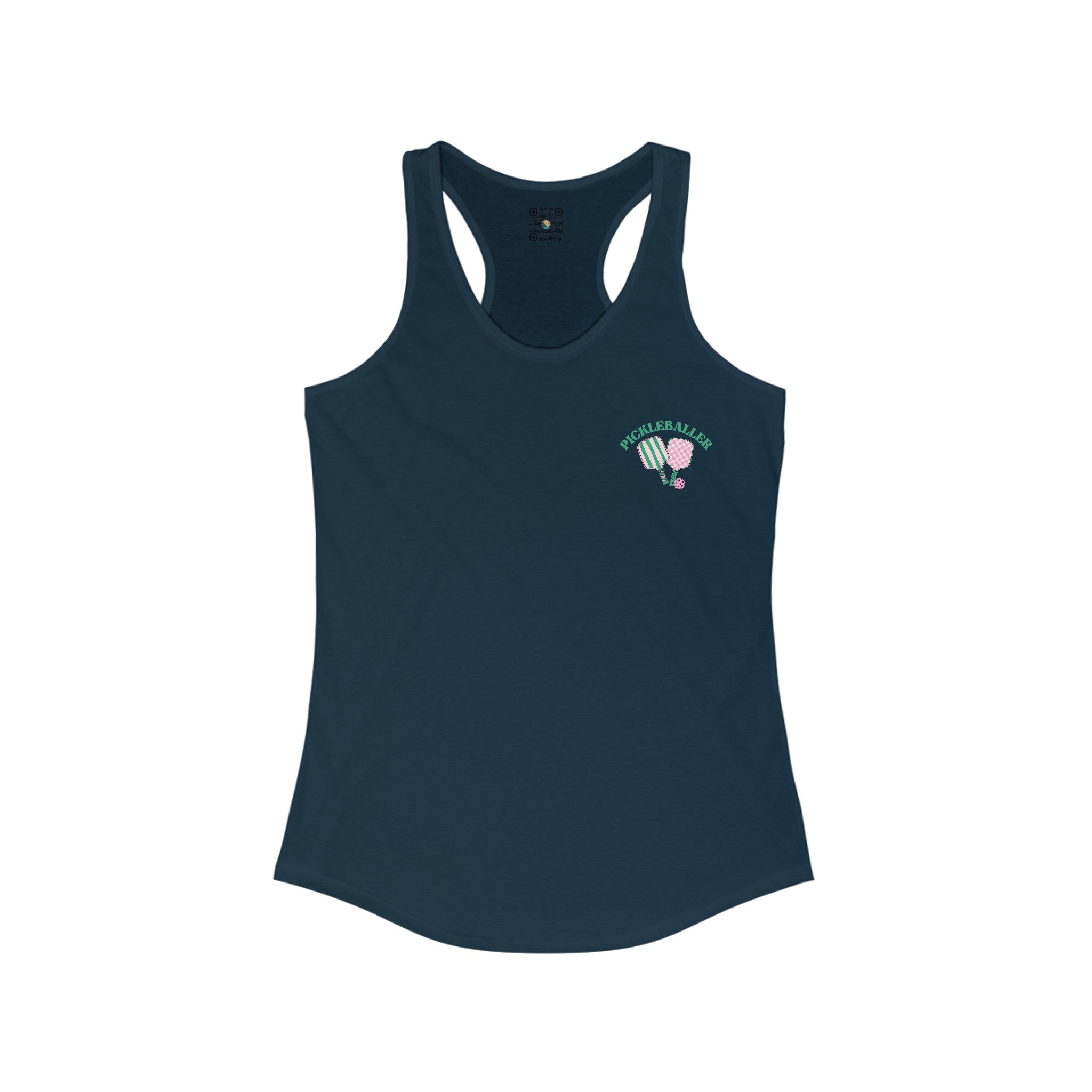 Women's Racerback Slim Fit Pickleball Tank - Pickleballer and Paddles
