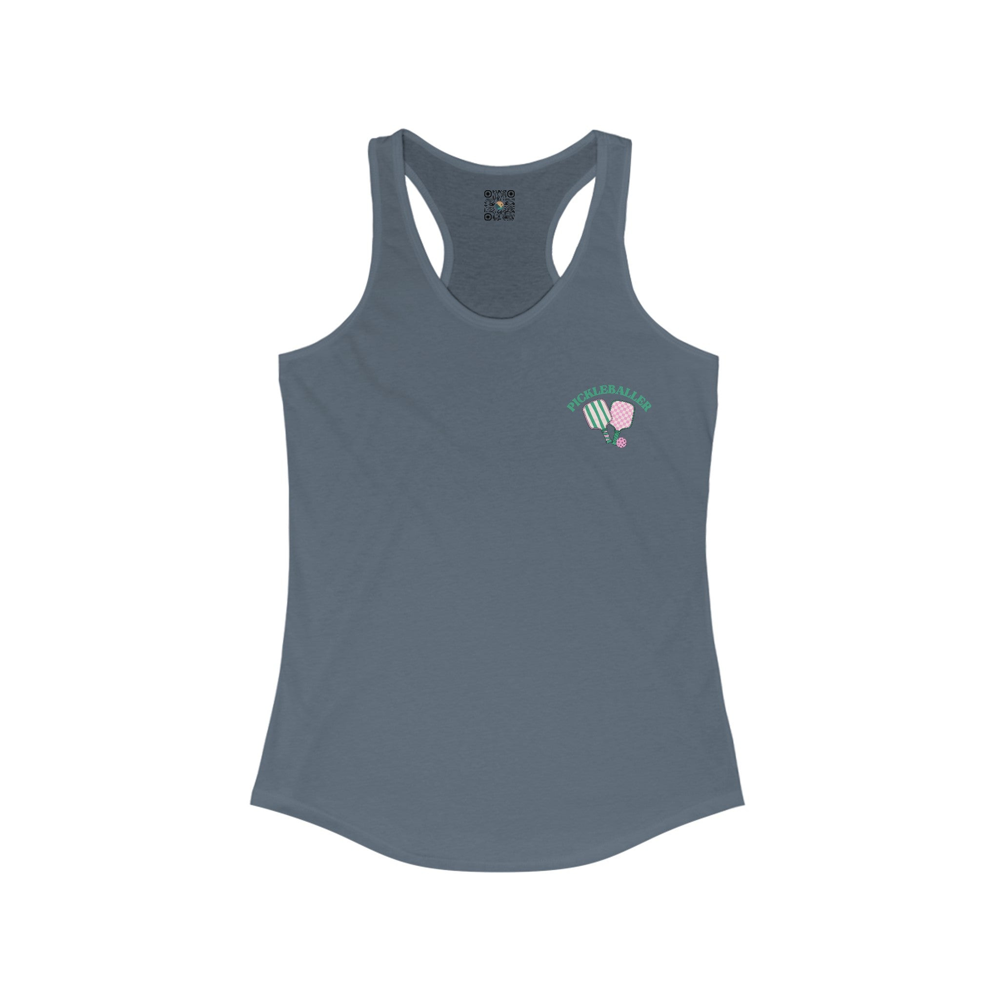 Women's Racerback Slim Fit Pickleball Tank - Pickleballer and Paddles