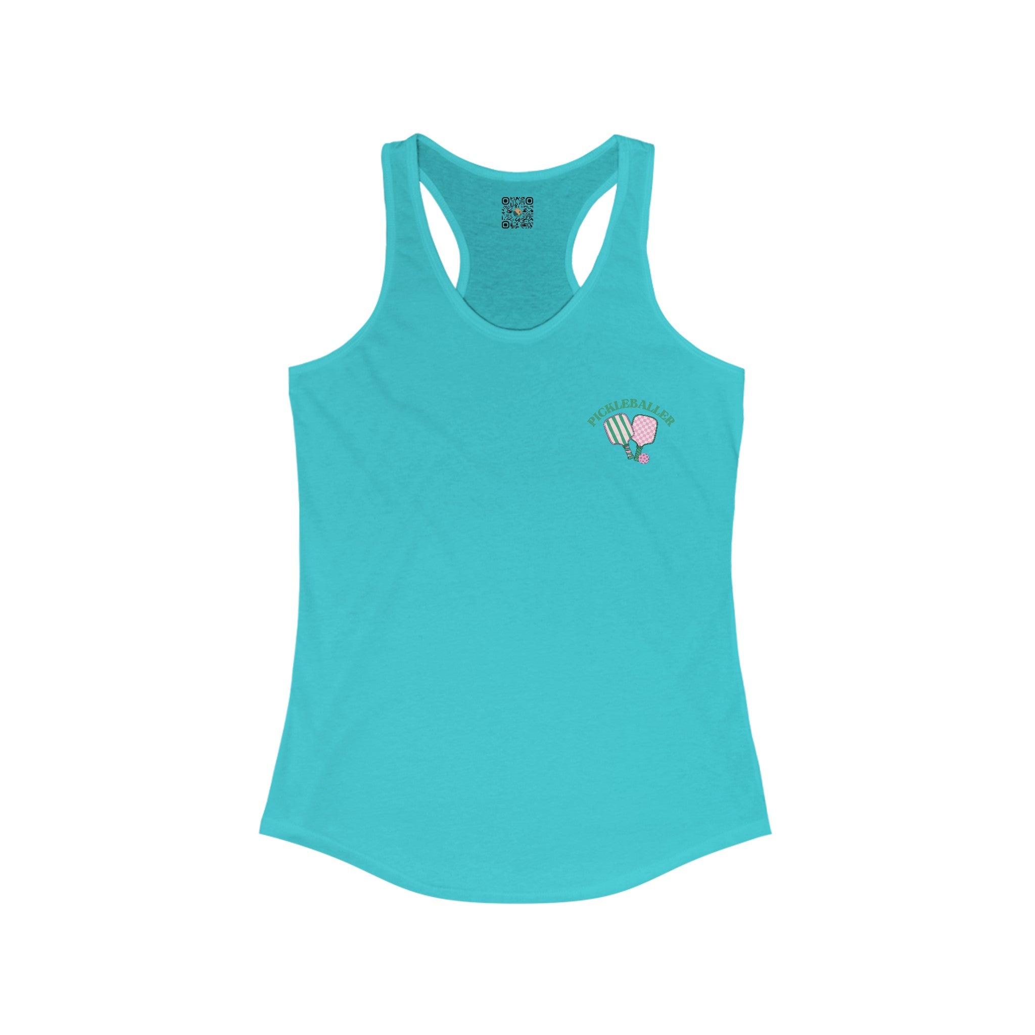 Women's Racerback Slim Fit Pickleball Tank - Pickleballer and Paddles