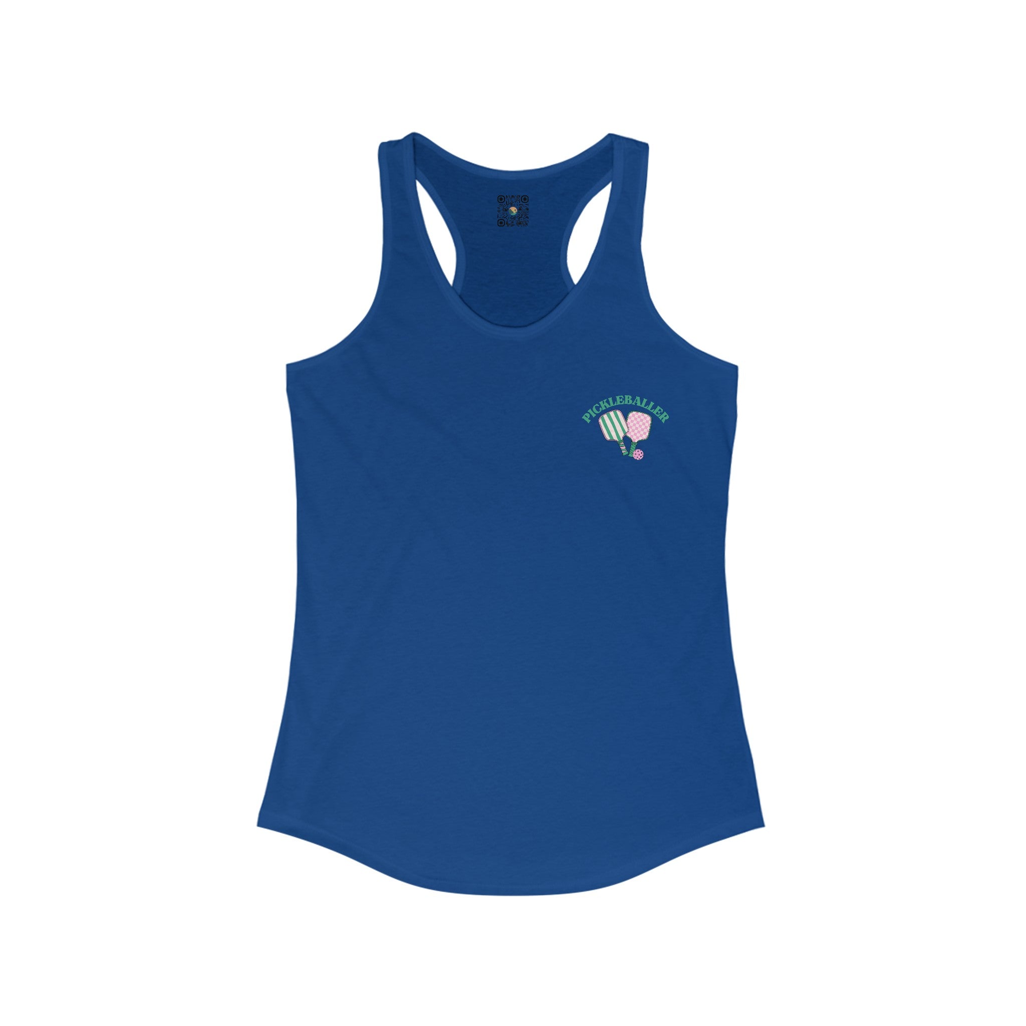Women's Racerback Slim Fit Pickleball Tank - Pickleballer and Paddles