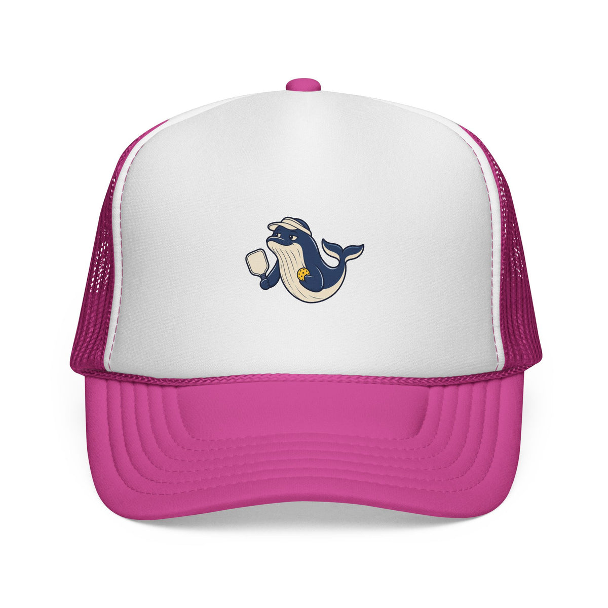 Whale pickleball trucker hat in Pink