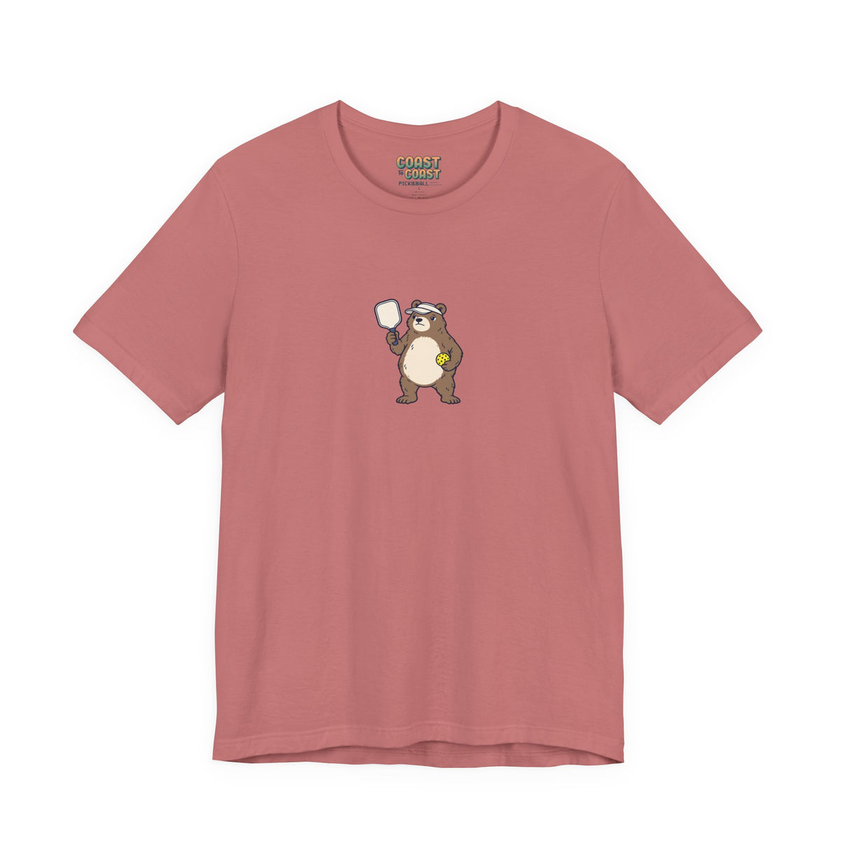 Bear pickleball t-shirt in Mauve