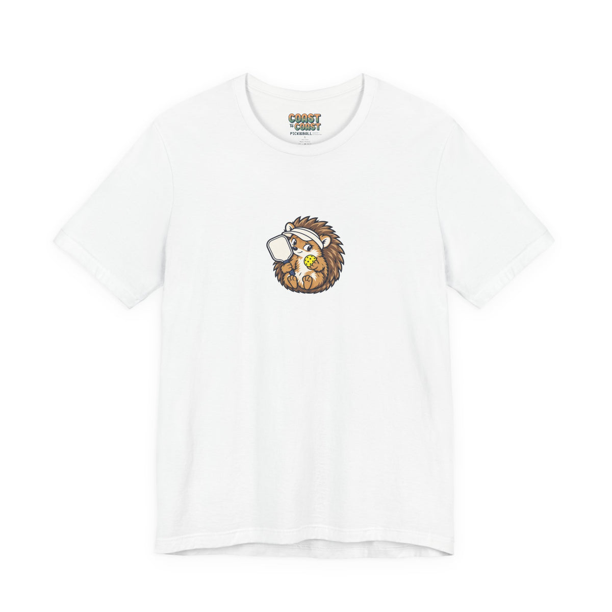 Hedgehog pickleball t-shirt in White