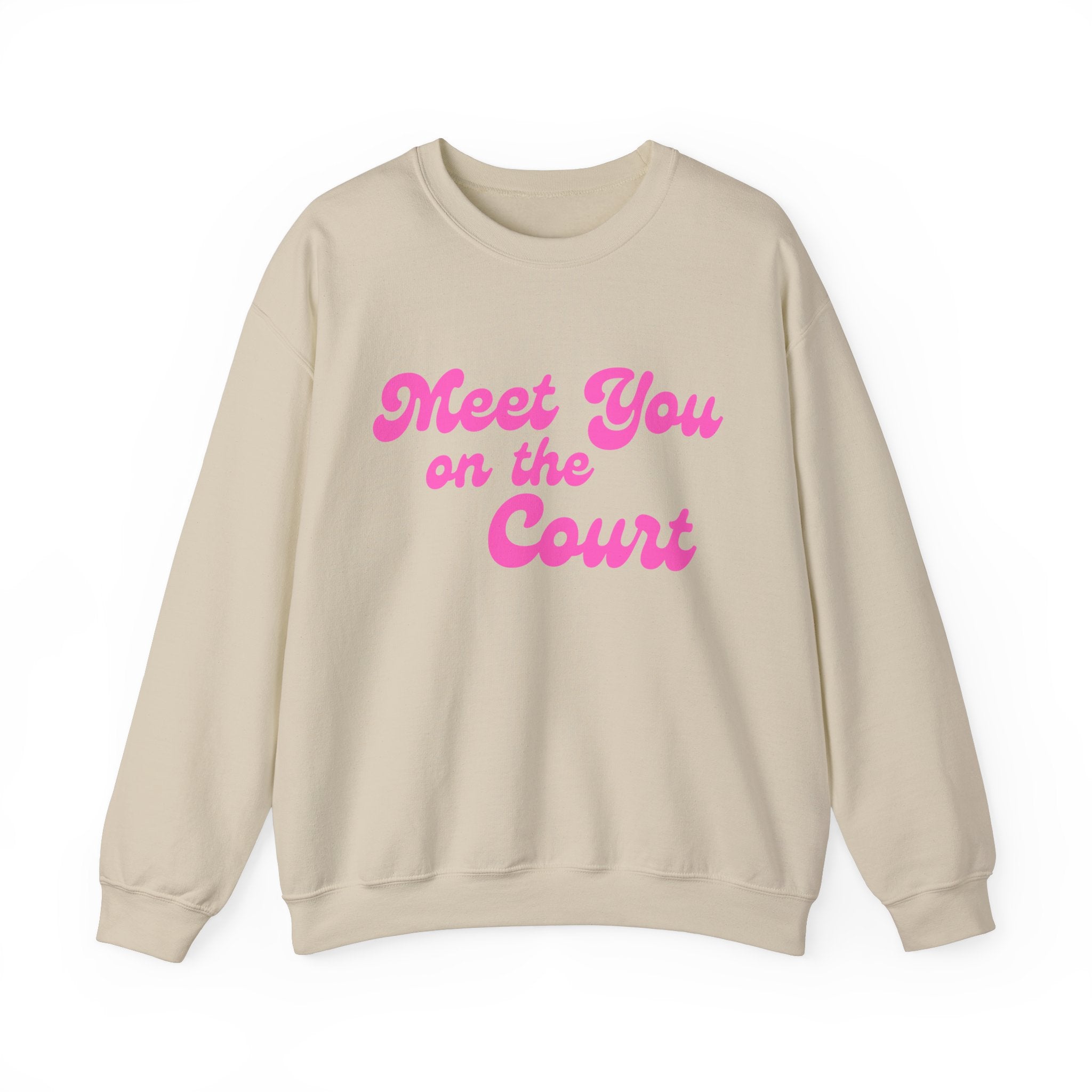 Heavy Blend Crewneck Sweatshirt | Meet you on the Court | Pink Wednesdays Collection