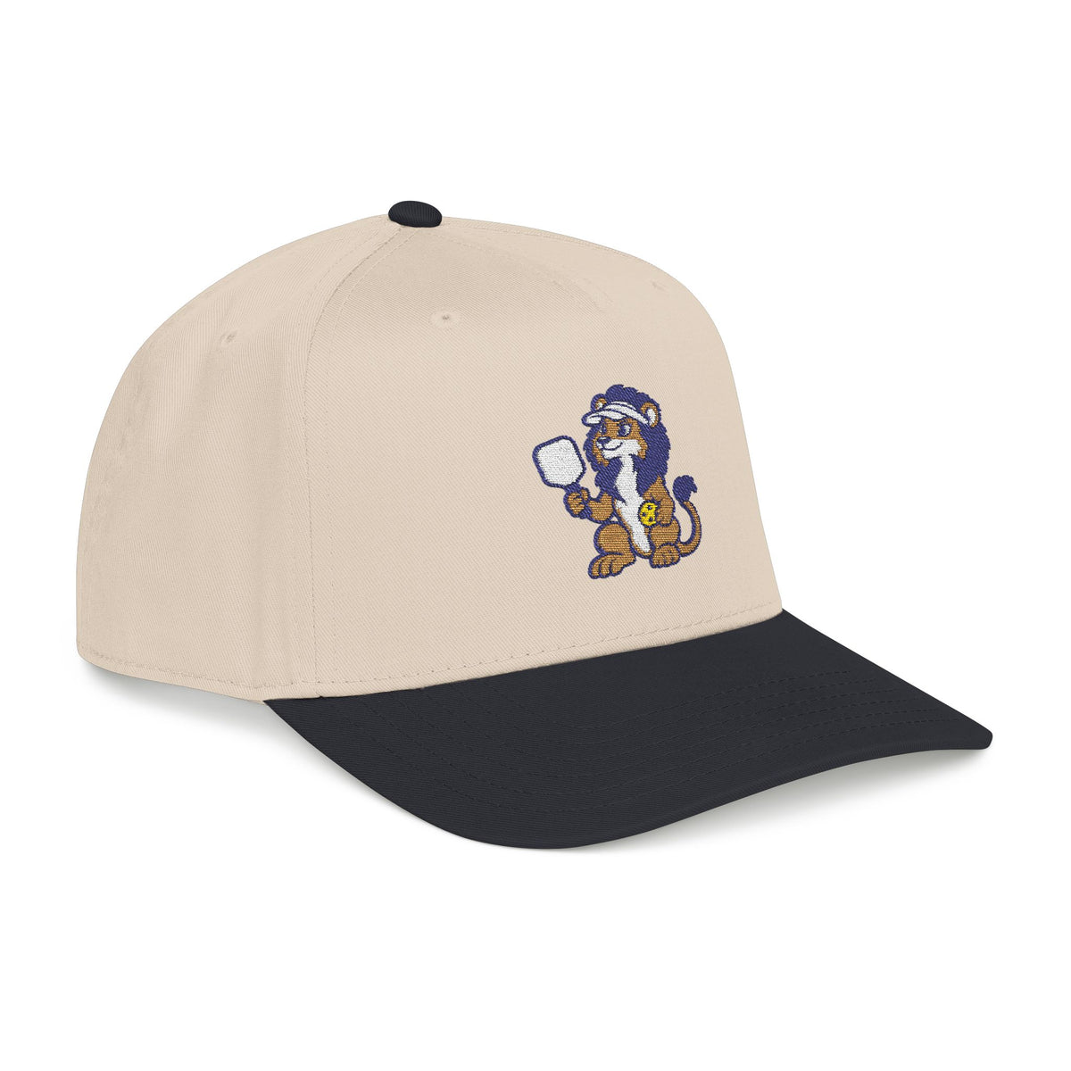 Embroidered pickleball lion baseball cap, Composure Holds Court