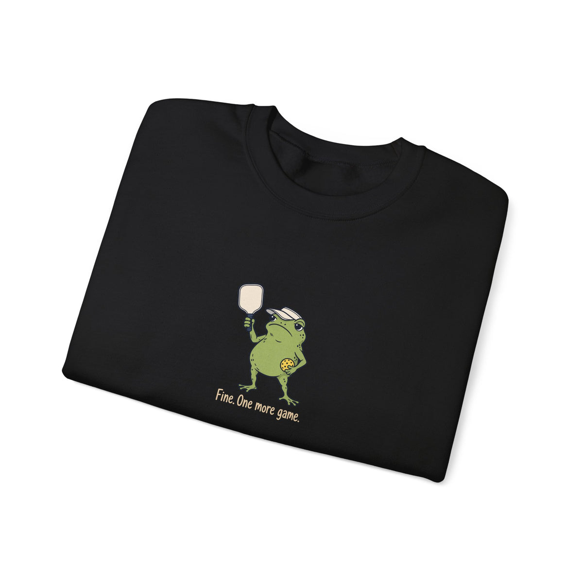 Frog pickleball crewneck sweatshirt, Fine, One More Game