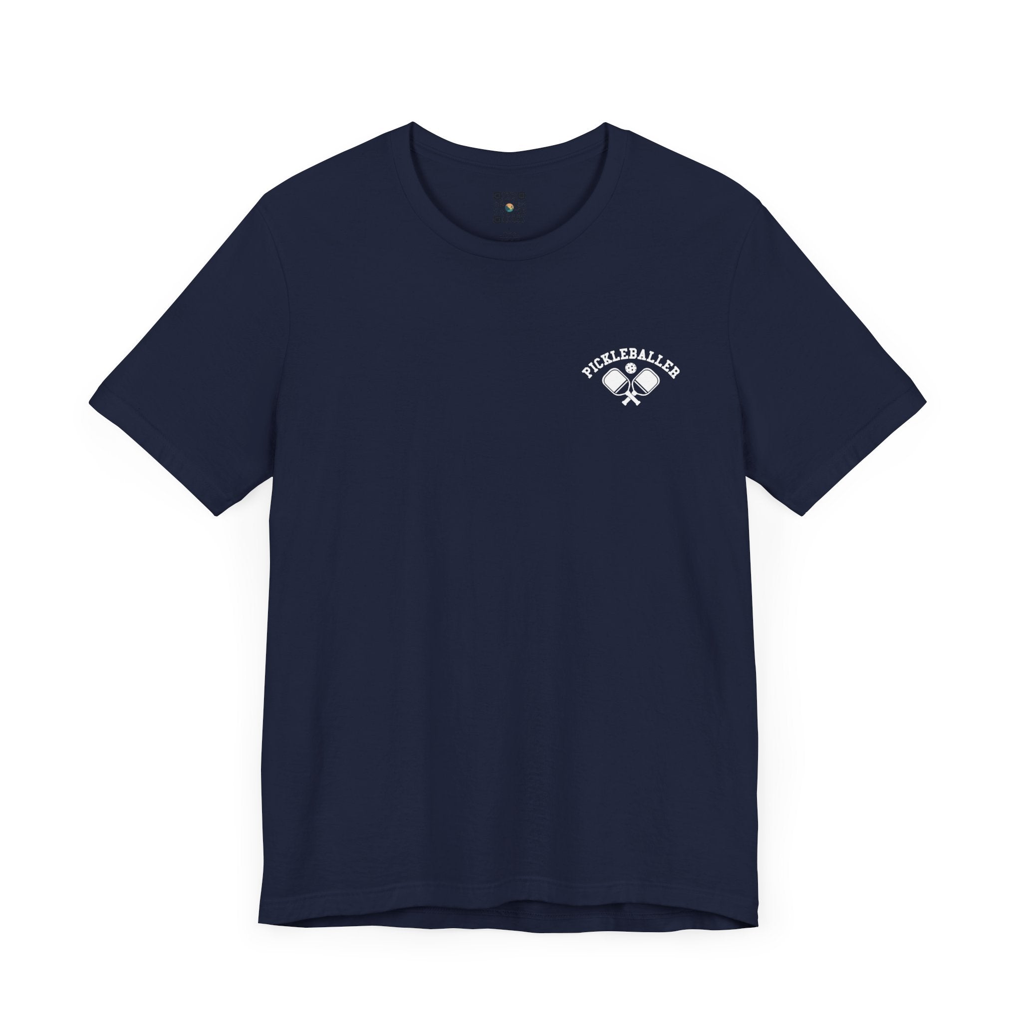 Pickleball T-Shirt - Pickleballer with Paddles, in White