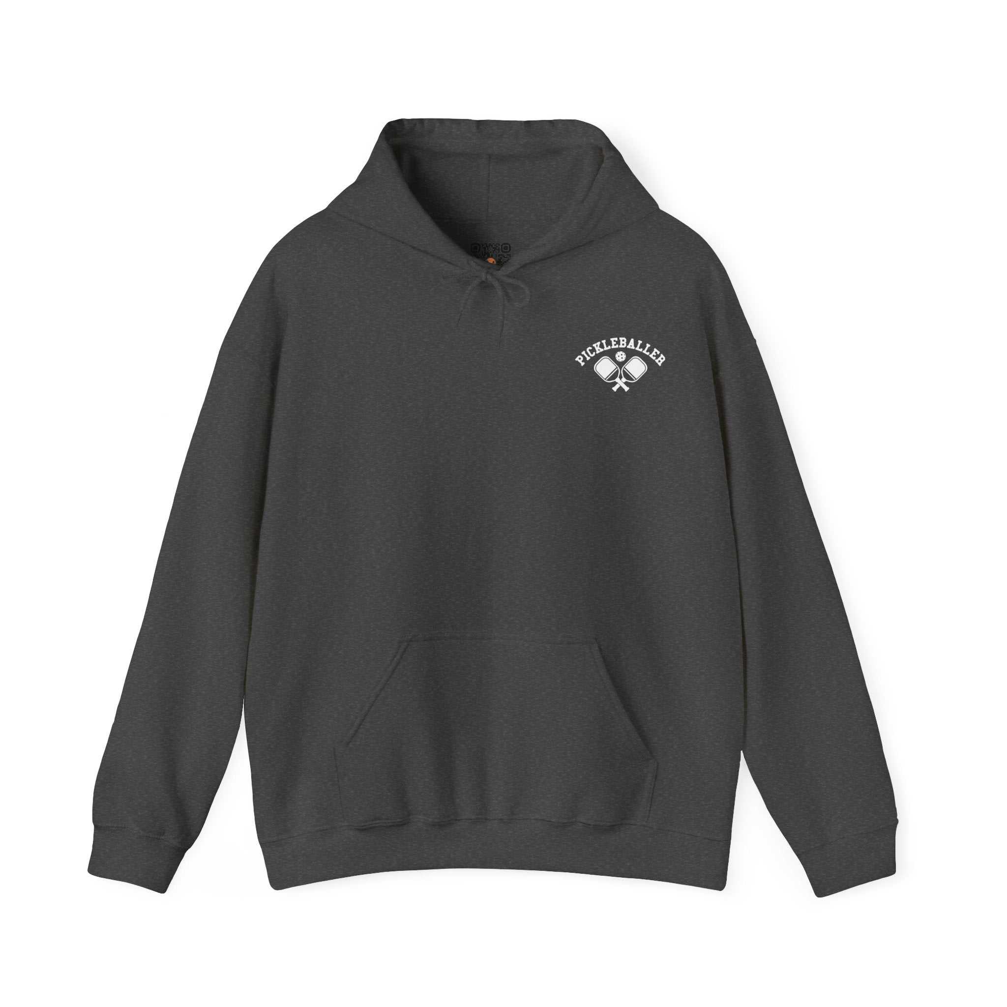 Pickleball Hoodie - Pickleballer with Paddles in White - Pickleball Hoodie for Women & Men