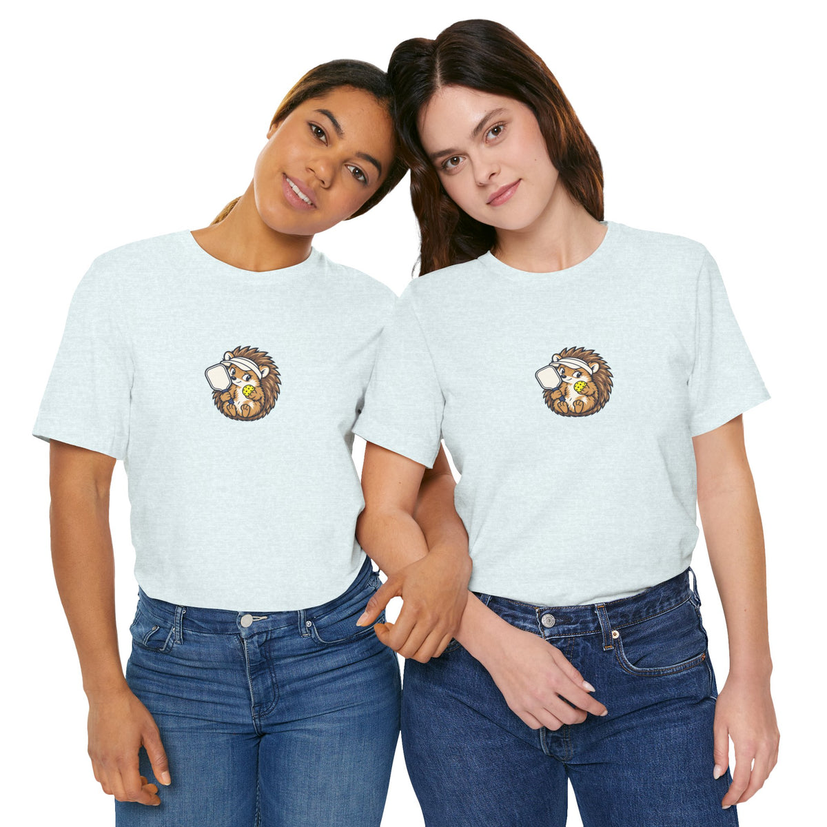 Hedgehog pickleball t-shirt, Small Player, Full Commitment