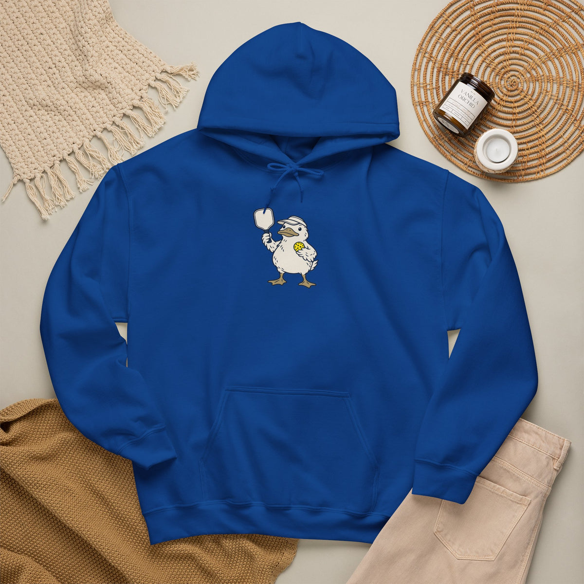 Duck pickleball hoodie, Calm on Top, Paddling Hard Below