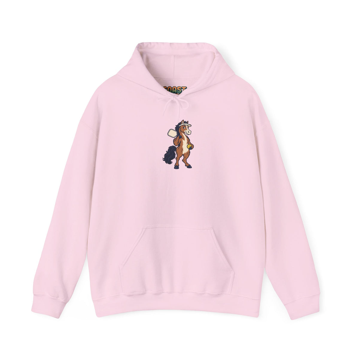 Horse pickleball hoodie in Light Pink