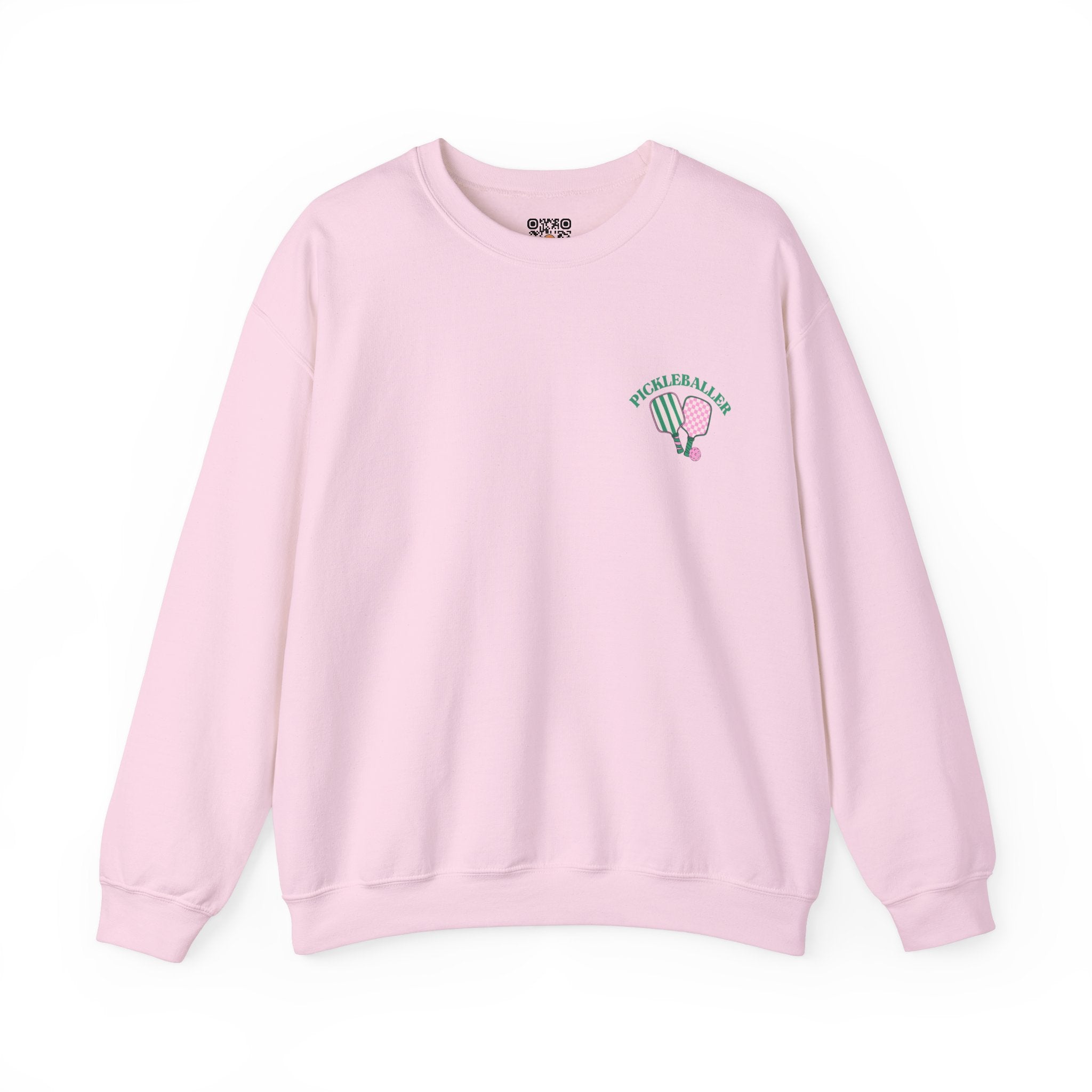 Pickleball Crewneck Sweatshirt - Pickleballer and Paddles