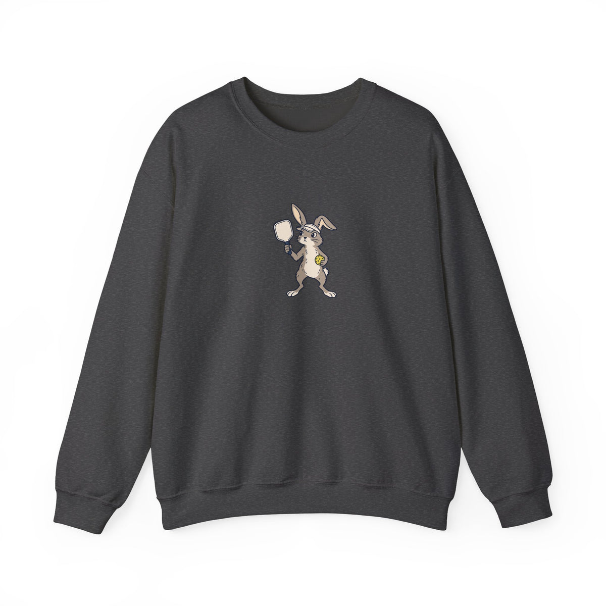 Rabbit pickleball crewneck sweatshirt in Dark Heather