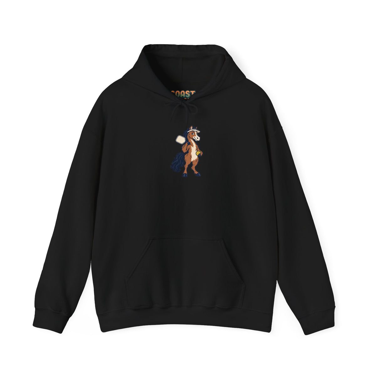 Horse pickleball hoodie in Black