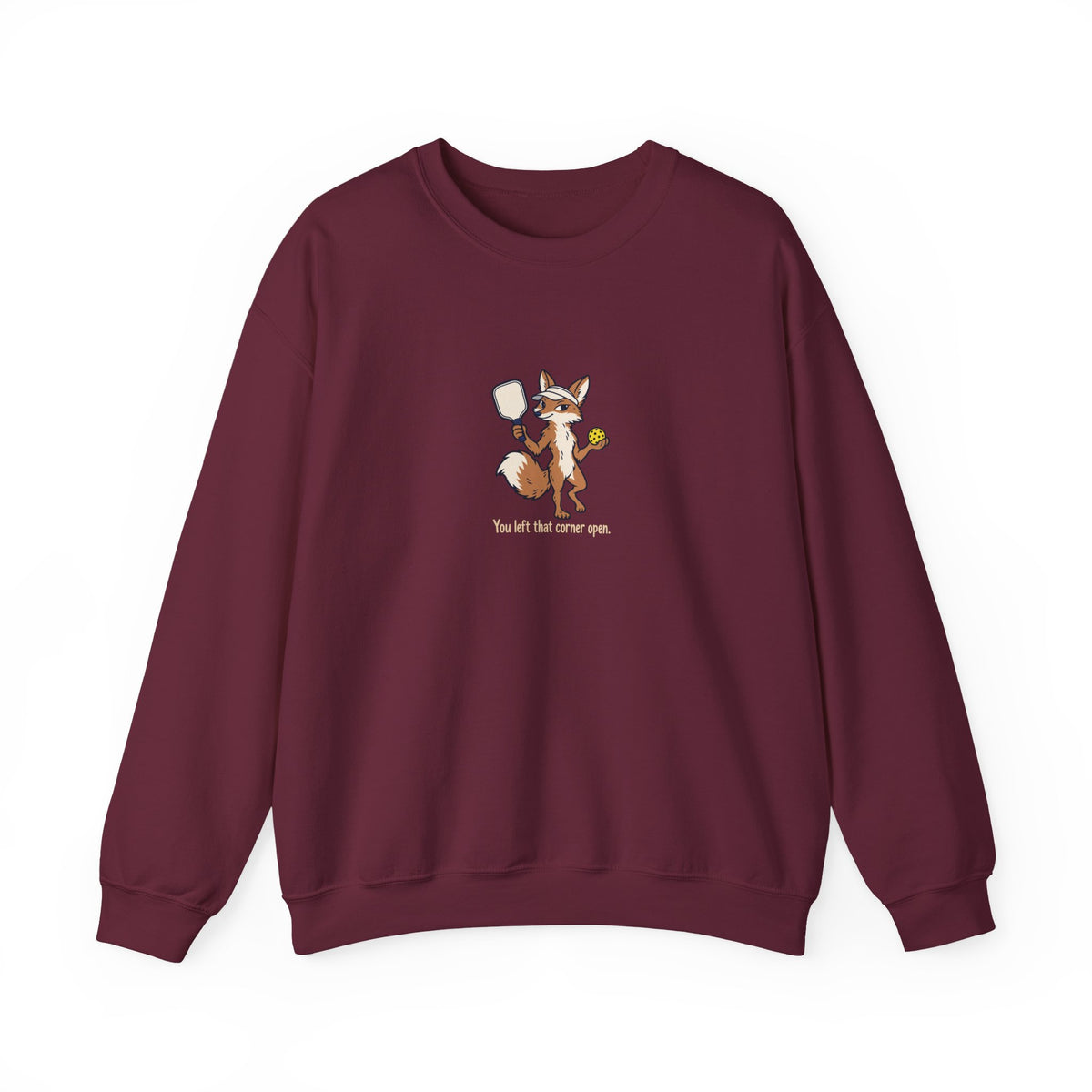 Fox pickleball crewneck sweatshirt in Maroon