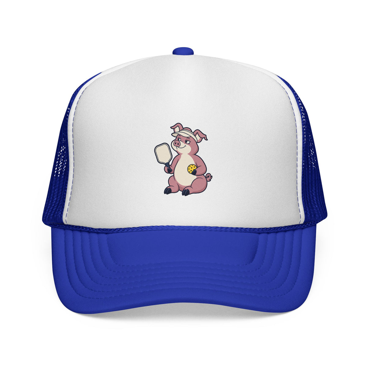 Pig pickleball trucker hat in Royal