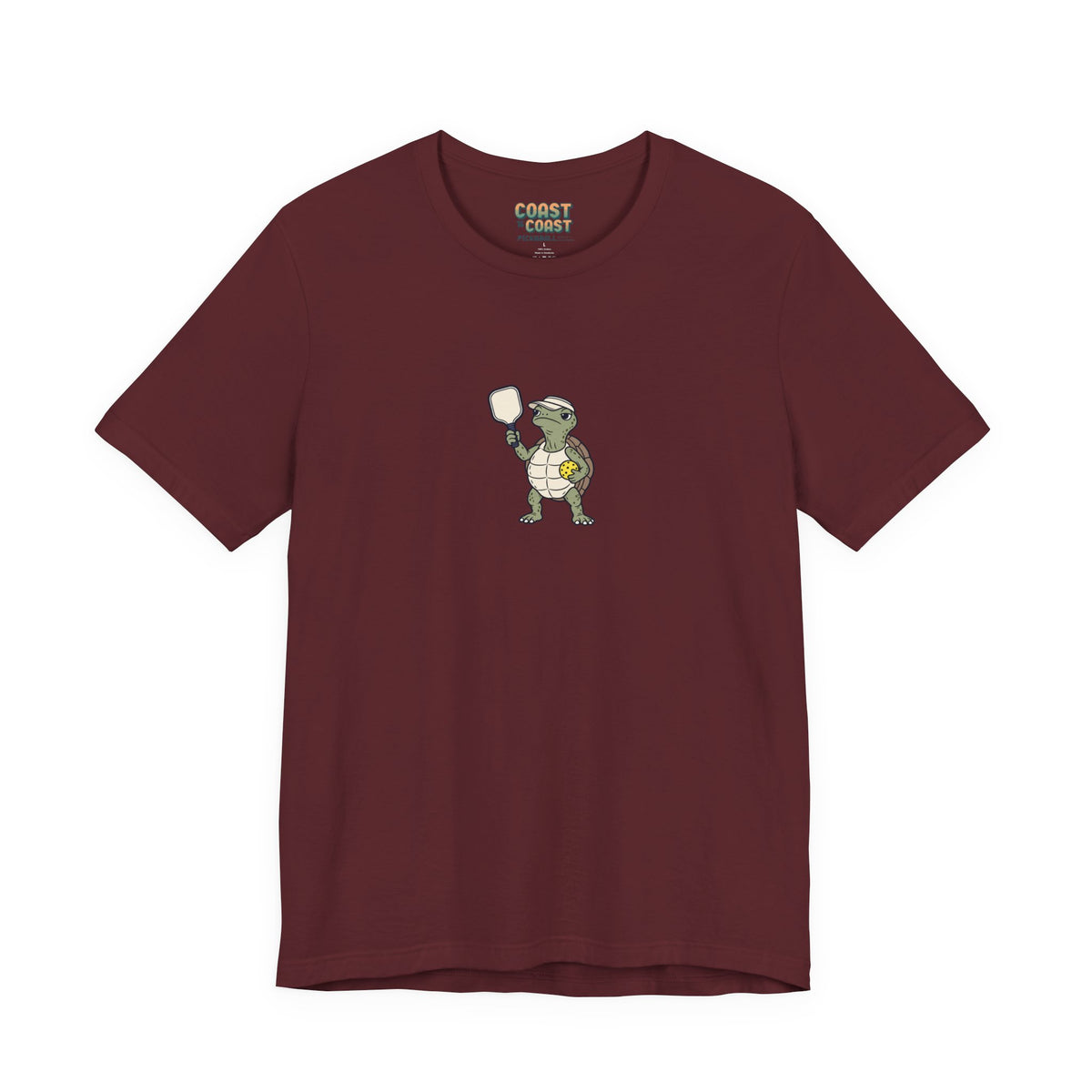 Turtle pickleball t-shirt in Maroon