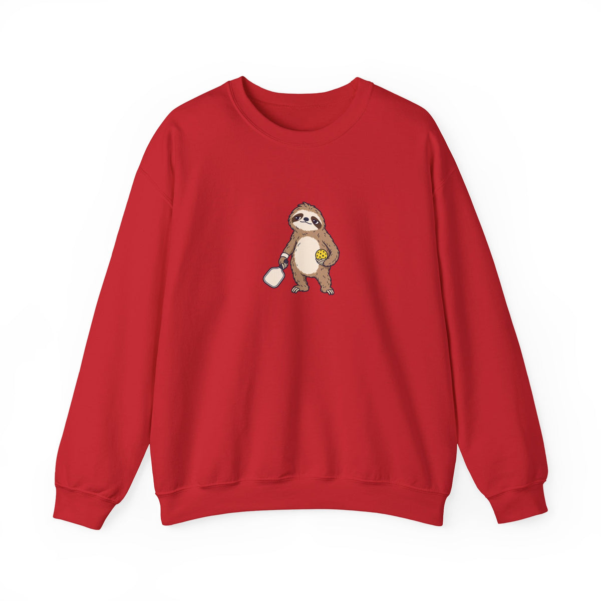 Sloth Pickleball Crewneck Sweatshirt - Saving Energy for Game Point