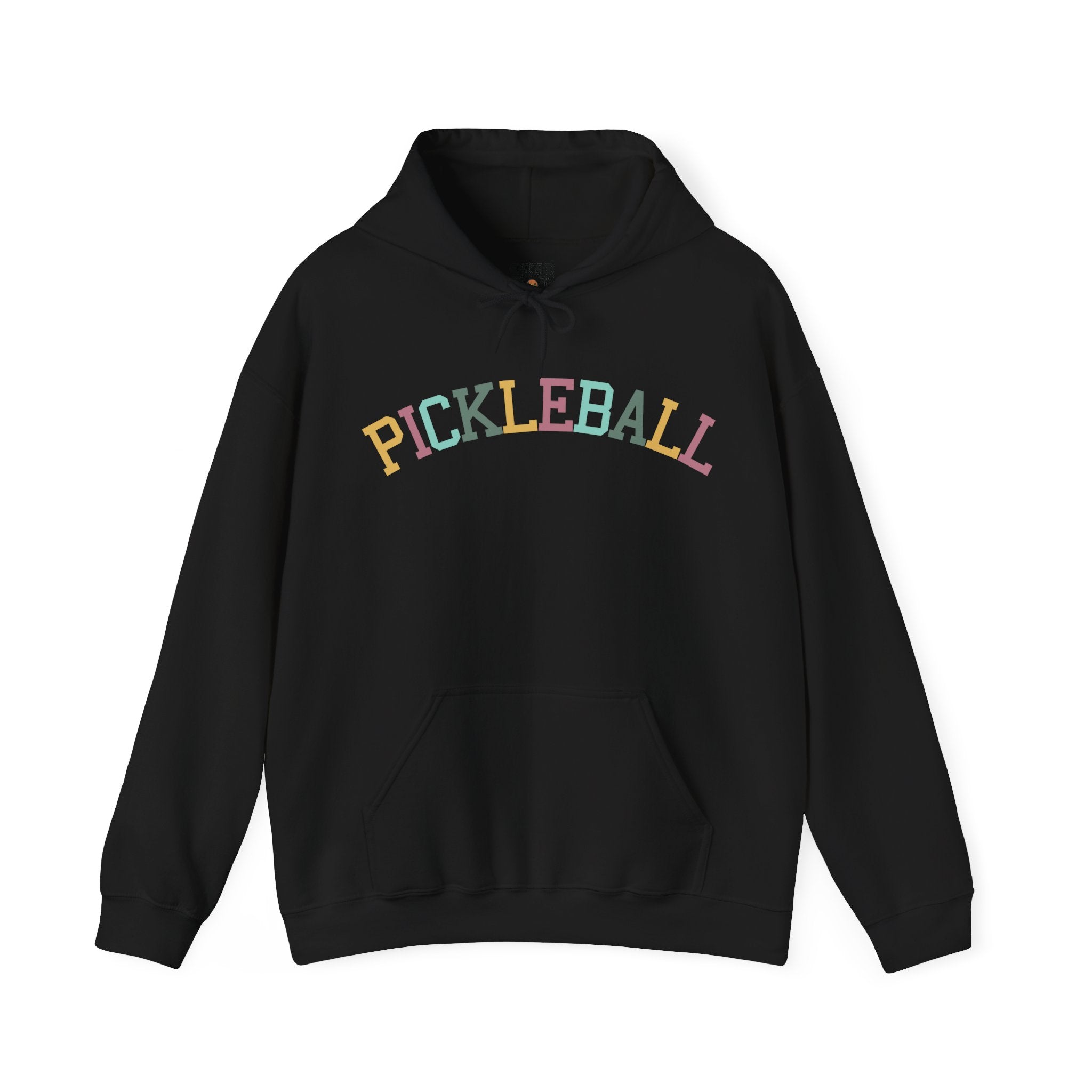 Pickleball Hoodie - Colorful Arched Pickleball - Pickleball Hoodie for Women & Men