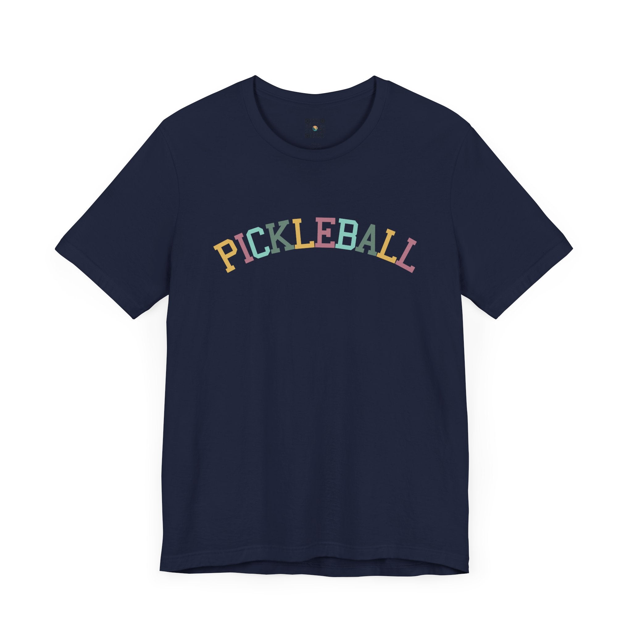 Pickleball T-Shirt - Colorful Arched Pickleball Design