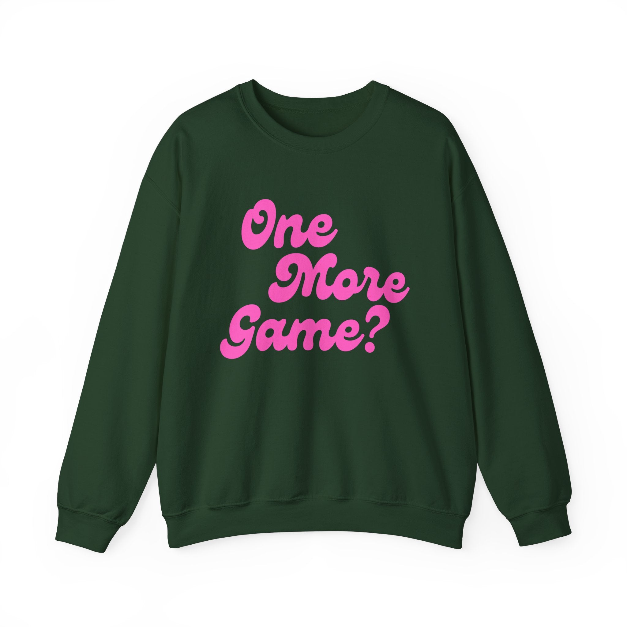 Heavy Blend Crewneck Sweatshirt | One More Game? | Pink Wednesdays Collection