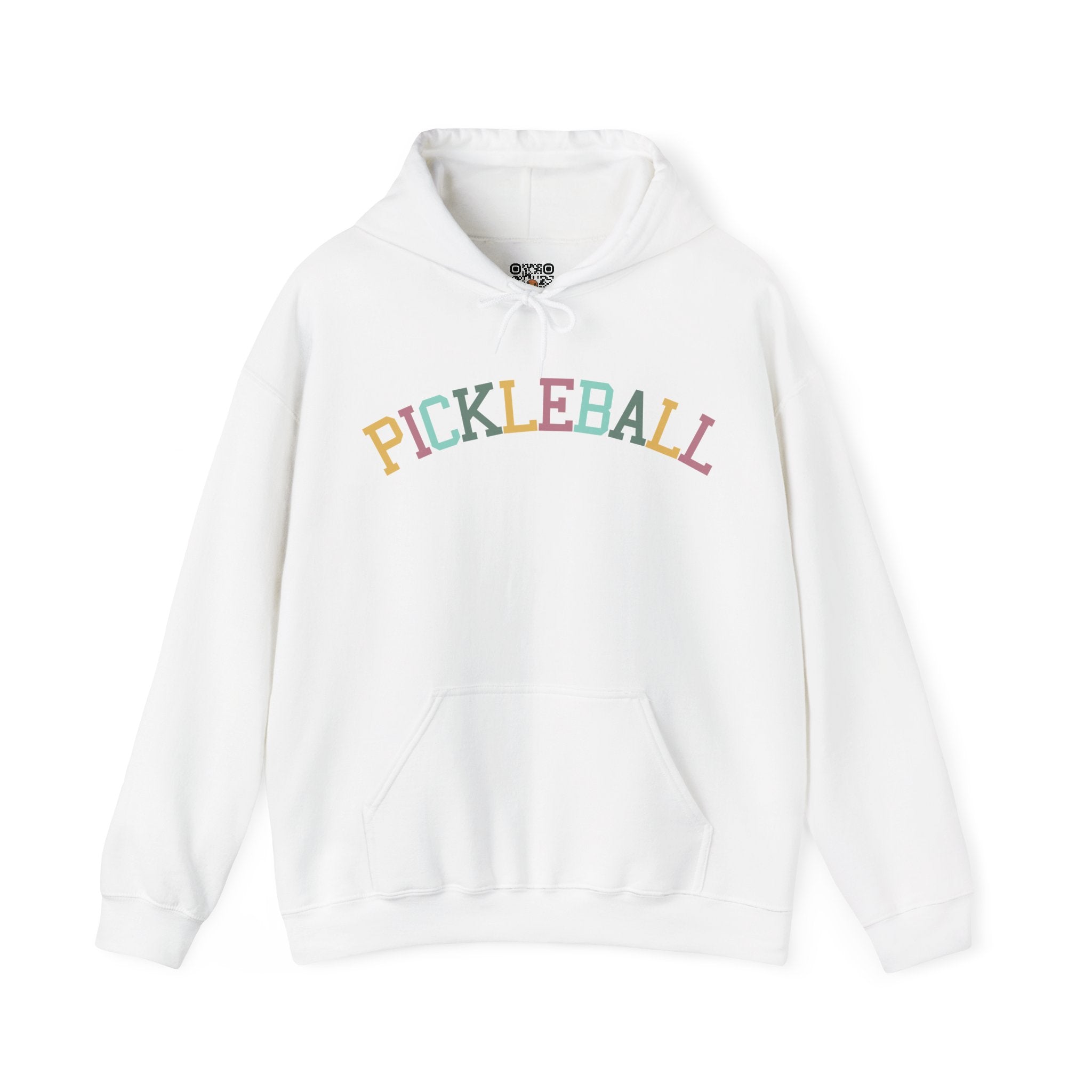 Pickleball Hoodie - Colorful Arched Pickleball - Pickleball Hoodie for Women & Men