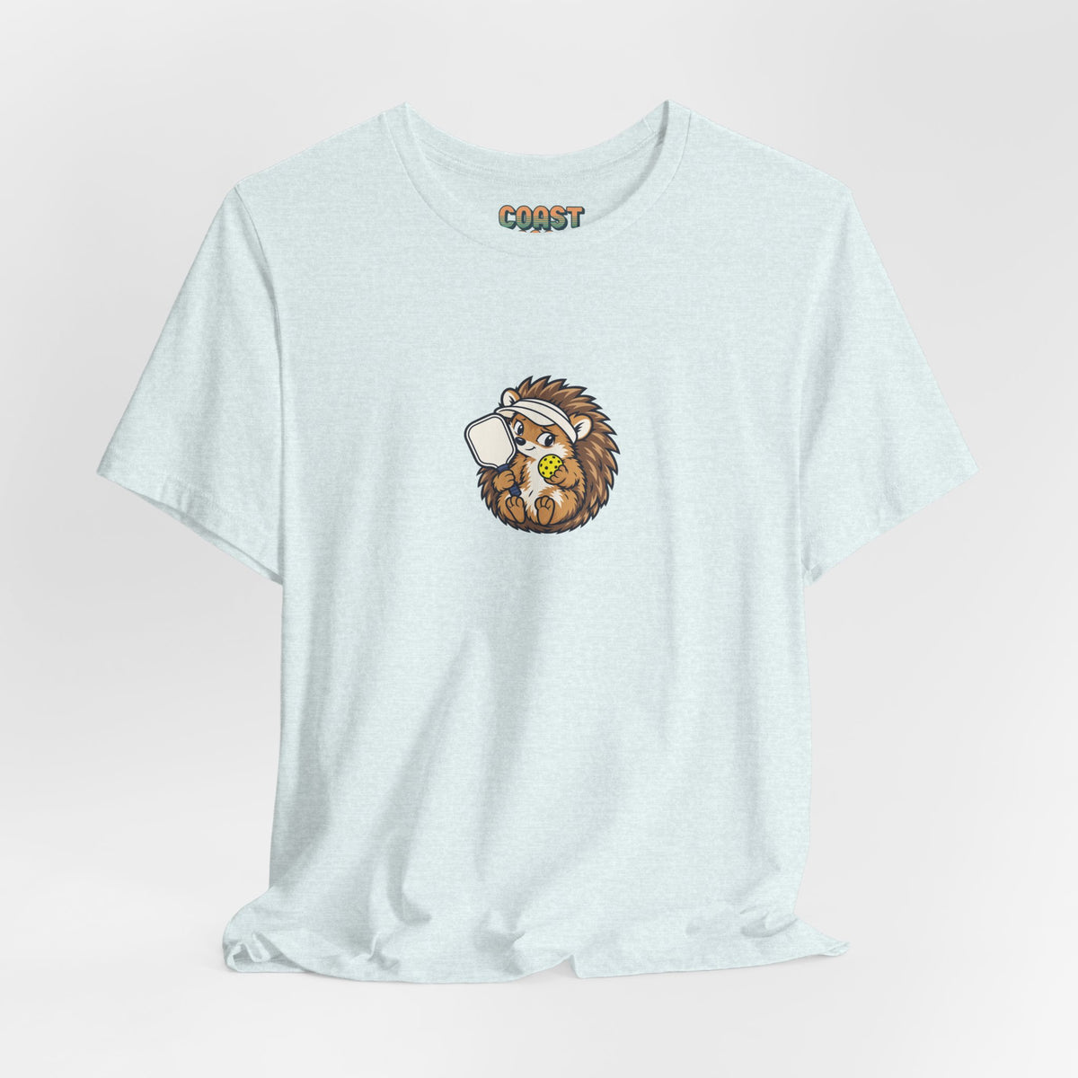 Hedgehog pickleball t-shirt, Small Player, Full Commitment