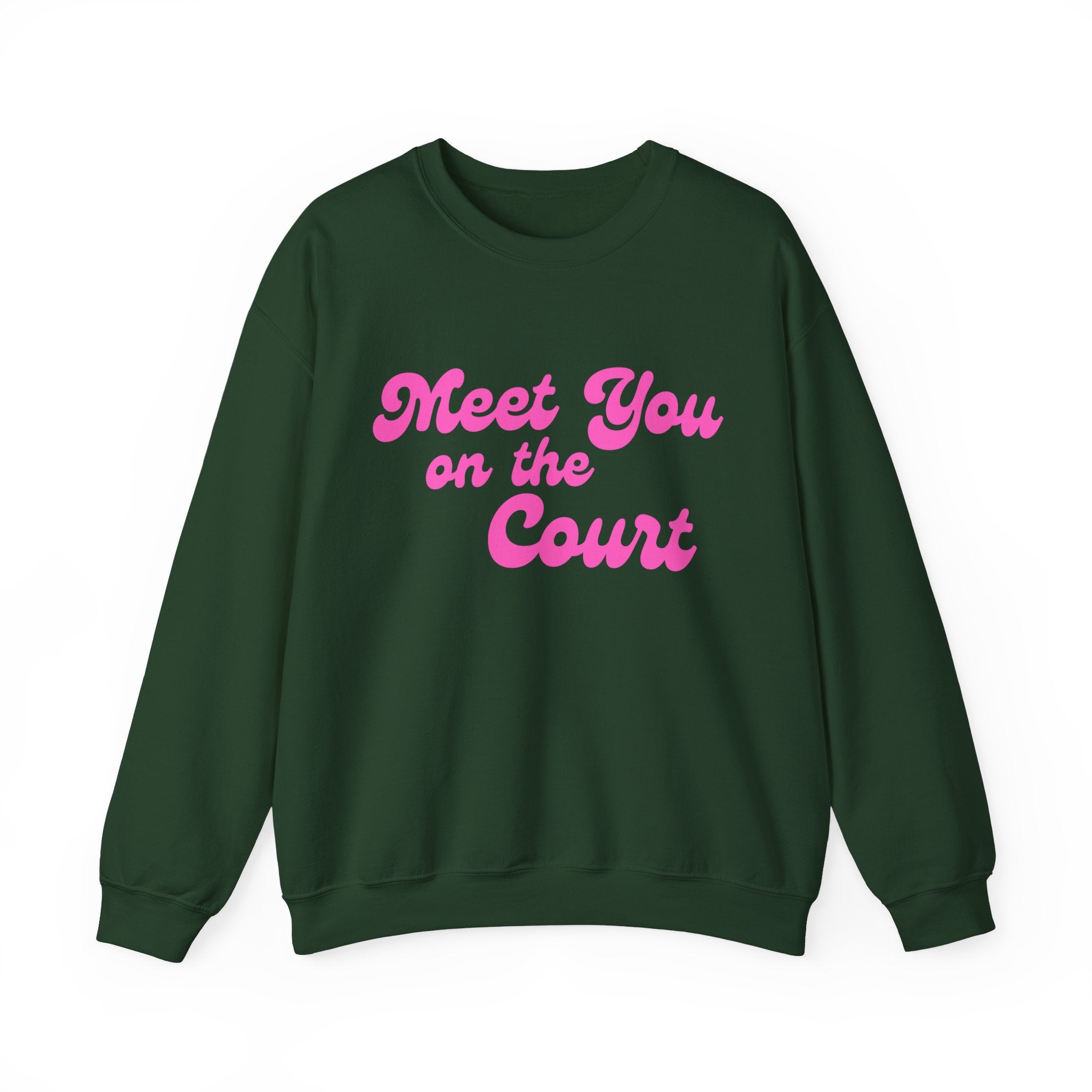 Heavy Blend Crewneck Sweatshirt | Meet you on the Court | Pink Wednesdays Collection