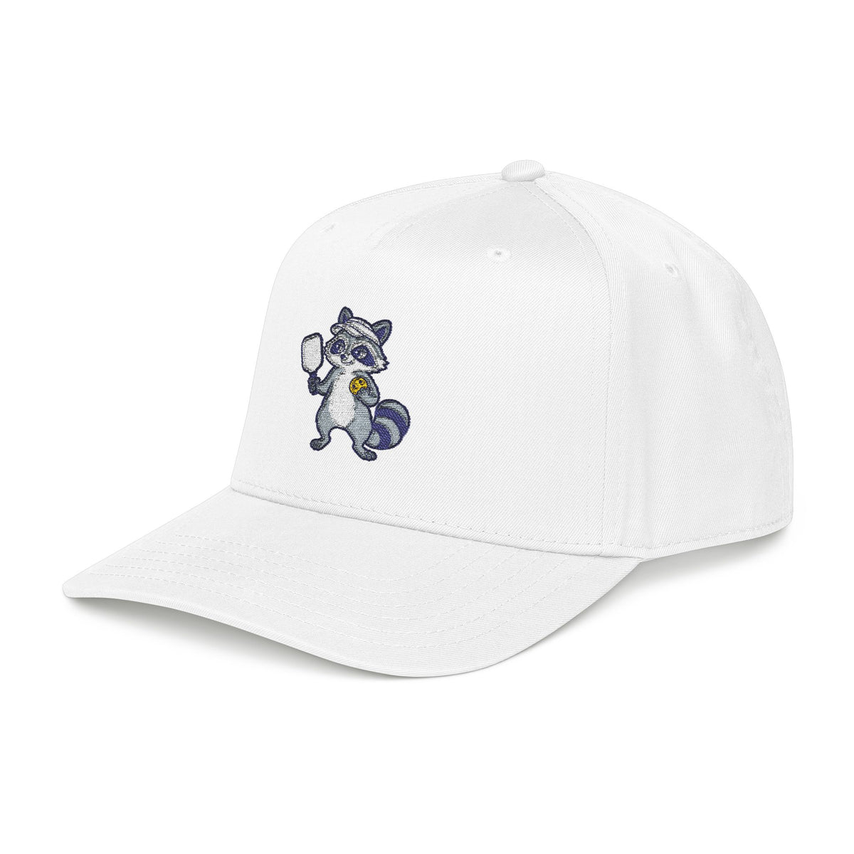 Embroidered pickleball raccoon baseball cap, That Point Was Mine