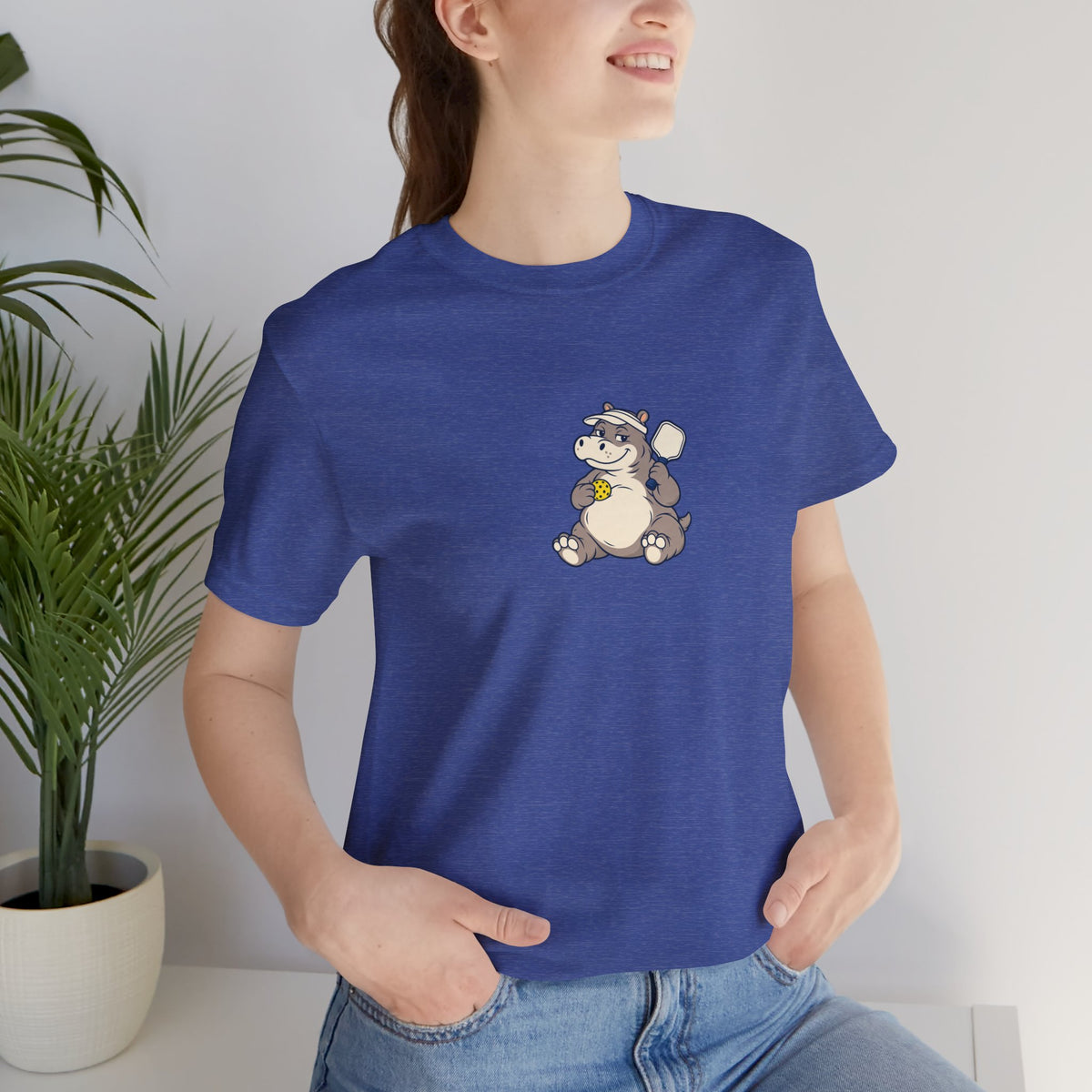 Hippo pickleball t-shirt, Big Energy at the Net